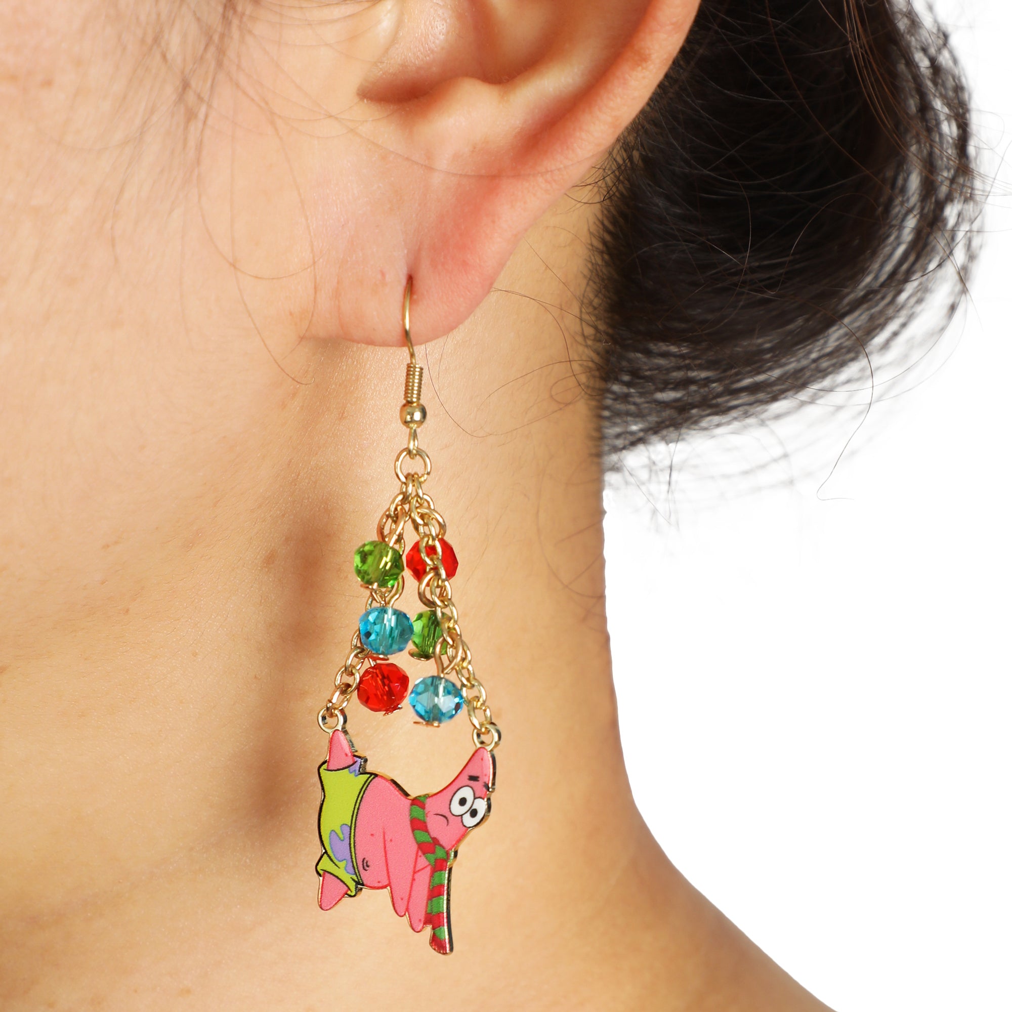 Spongebob Squarepants Character Christmas Lights Earrings