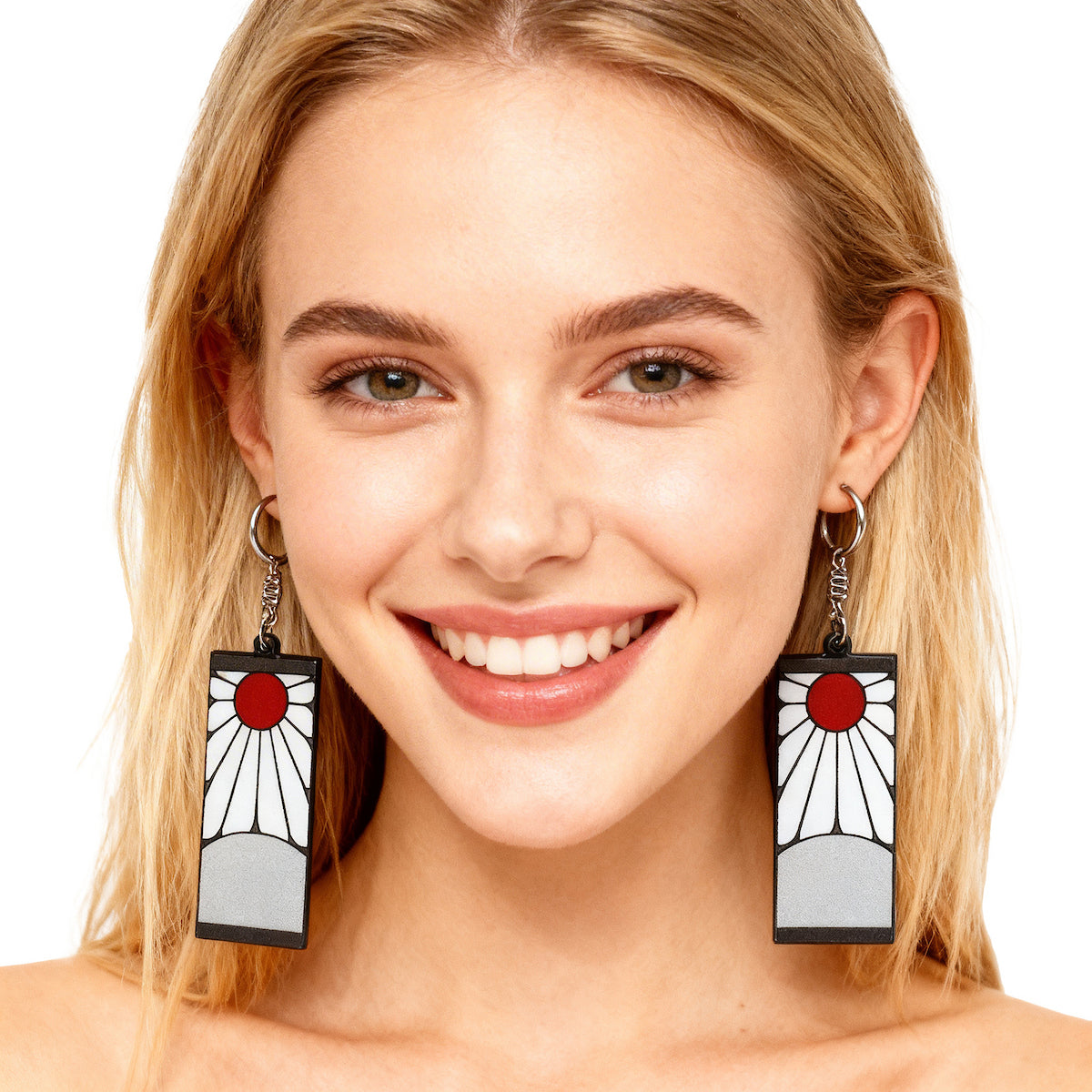 Demon Slayer Tanjiro Hanafuda’s Rising Sun Earrings Set
