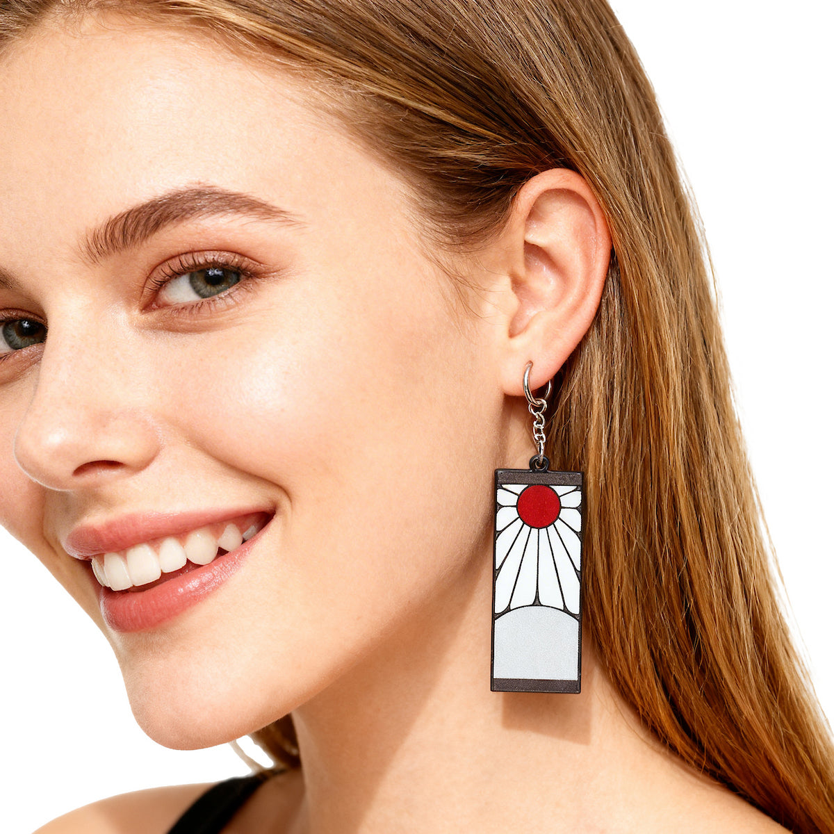 Demon Slayer Tanjiro Hanafuda’s Rising Sun Earrings Set