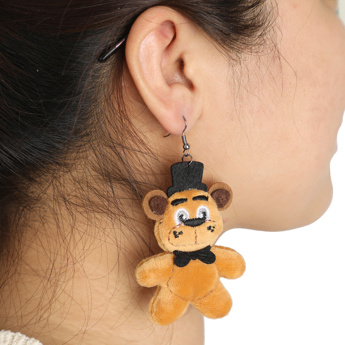 Five Nights At Freddy's Freddy Fazbear Oversized Plush Earrings