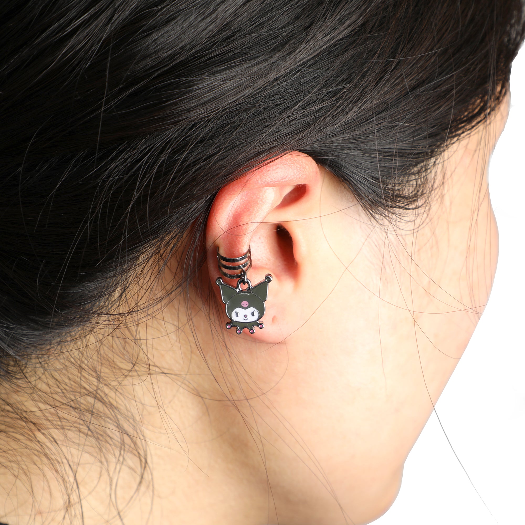 Kuromi Character & Skull Logo 5-Piece Earring Set