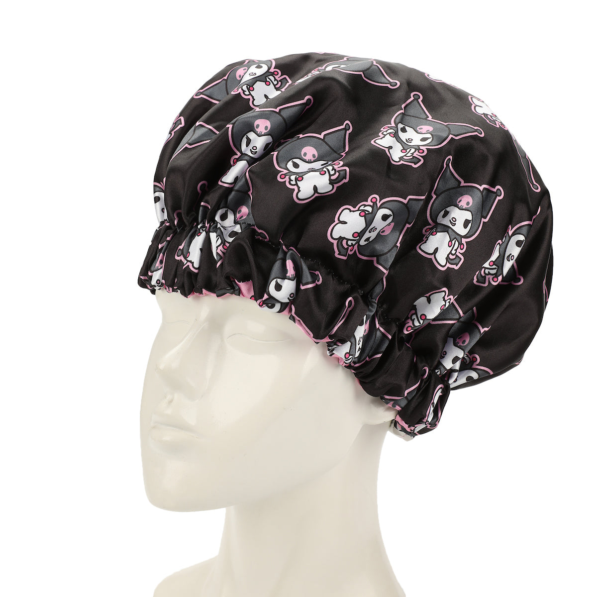 Kuromi Character All-Over Print Reversible Sleep Bonnet