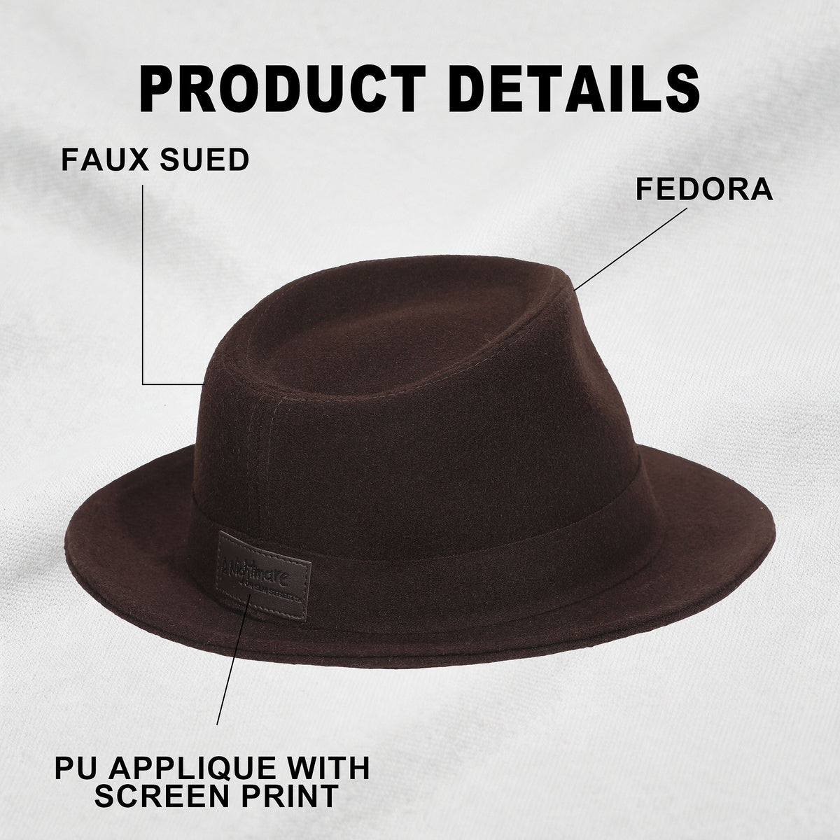 Nightmare On Elm Street Freddy Krueger Faux Suede Fedora