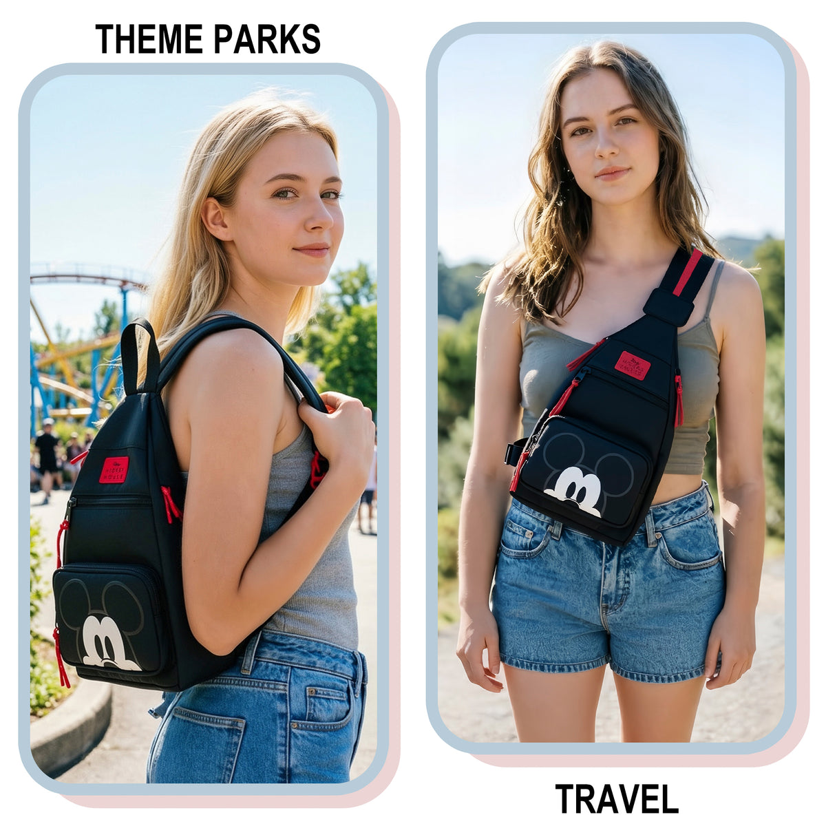 Mickey Mouse Classic Adult Sling Bag With Convertible Strap