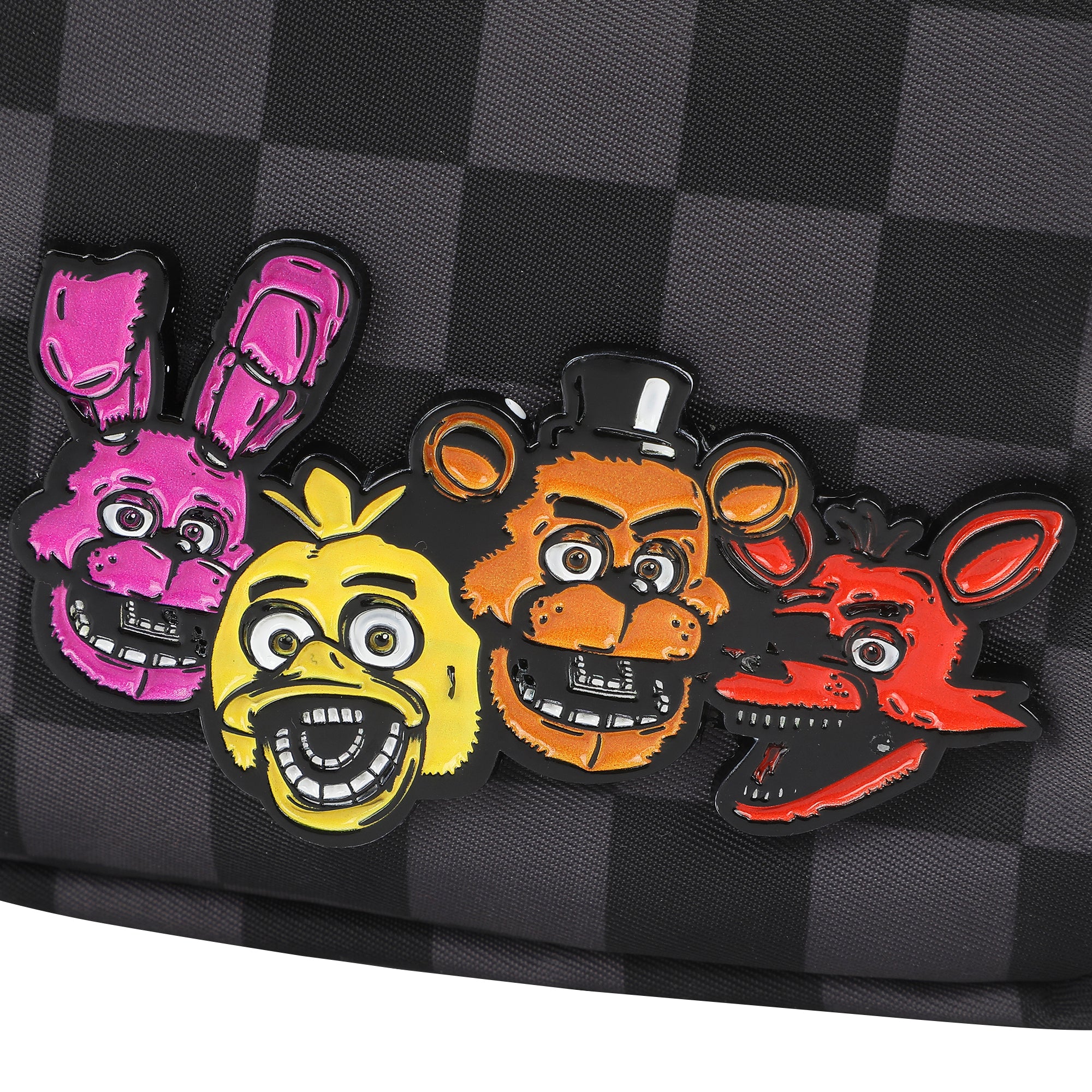Five Nights at Freddy’s Checkered Belt Bag with Character Icons and Adjustable Strap