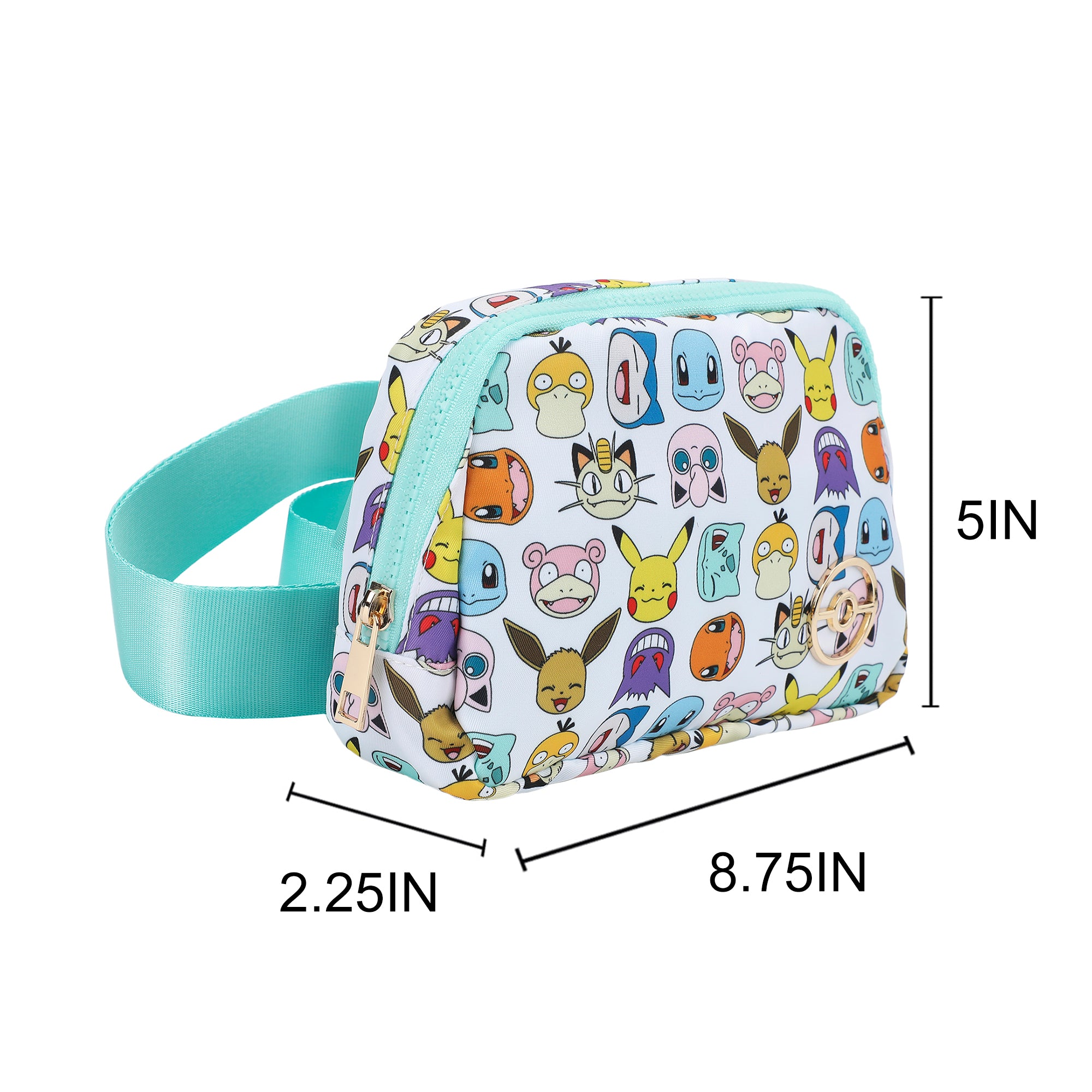 Pokémon Character Collage Crossbody Bag with Adjustable Strap