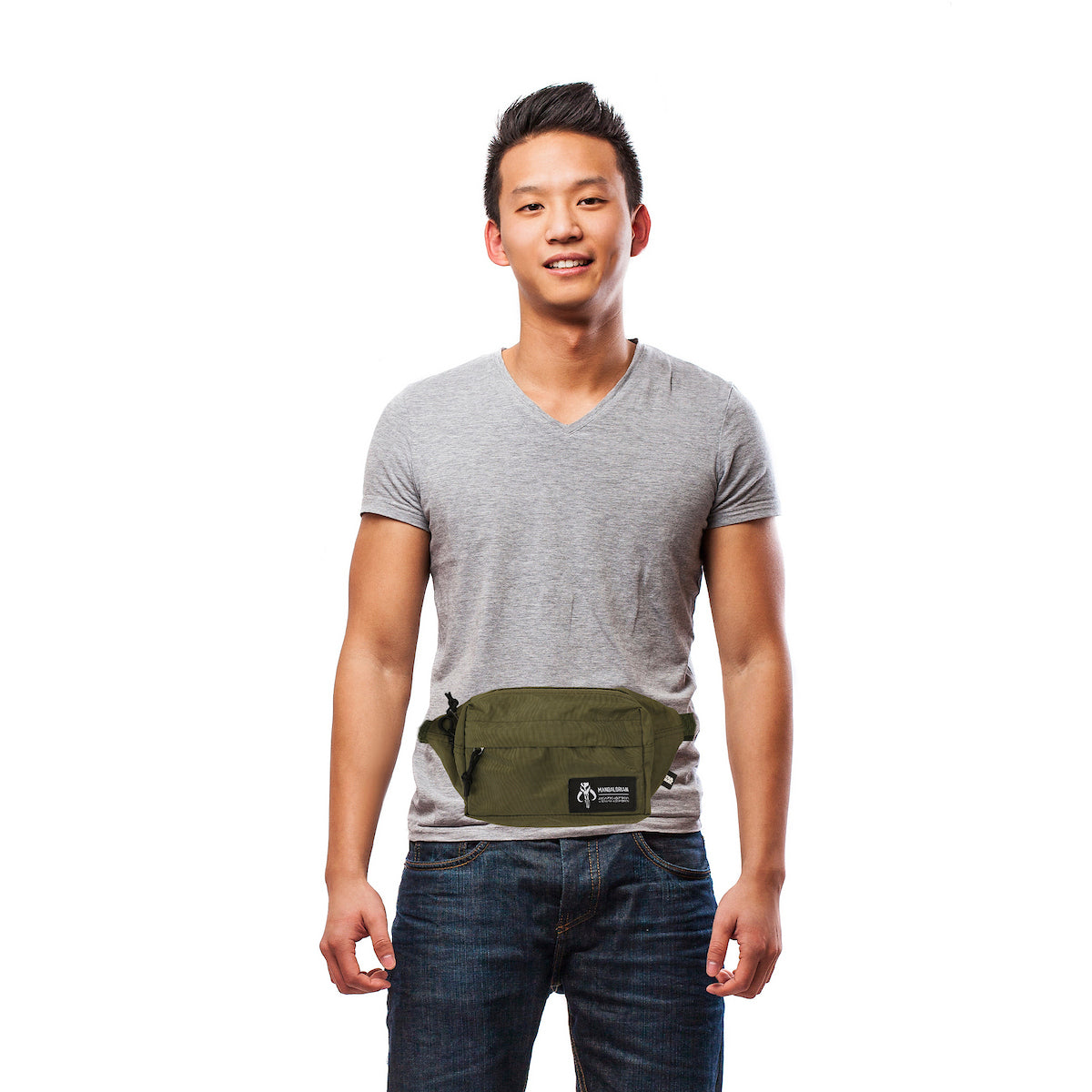 Star Wars The Mandalorian Crest 11.5" Olive Fanny Pack