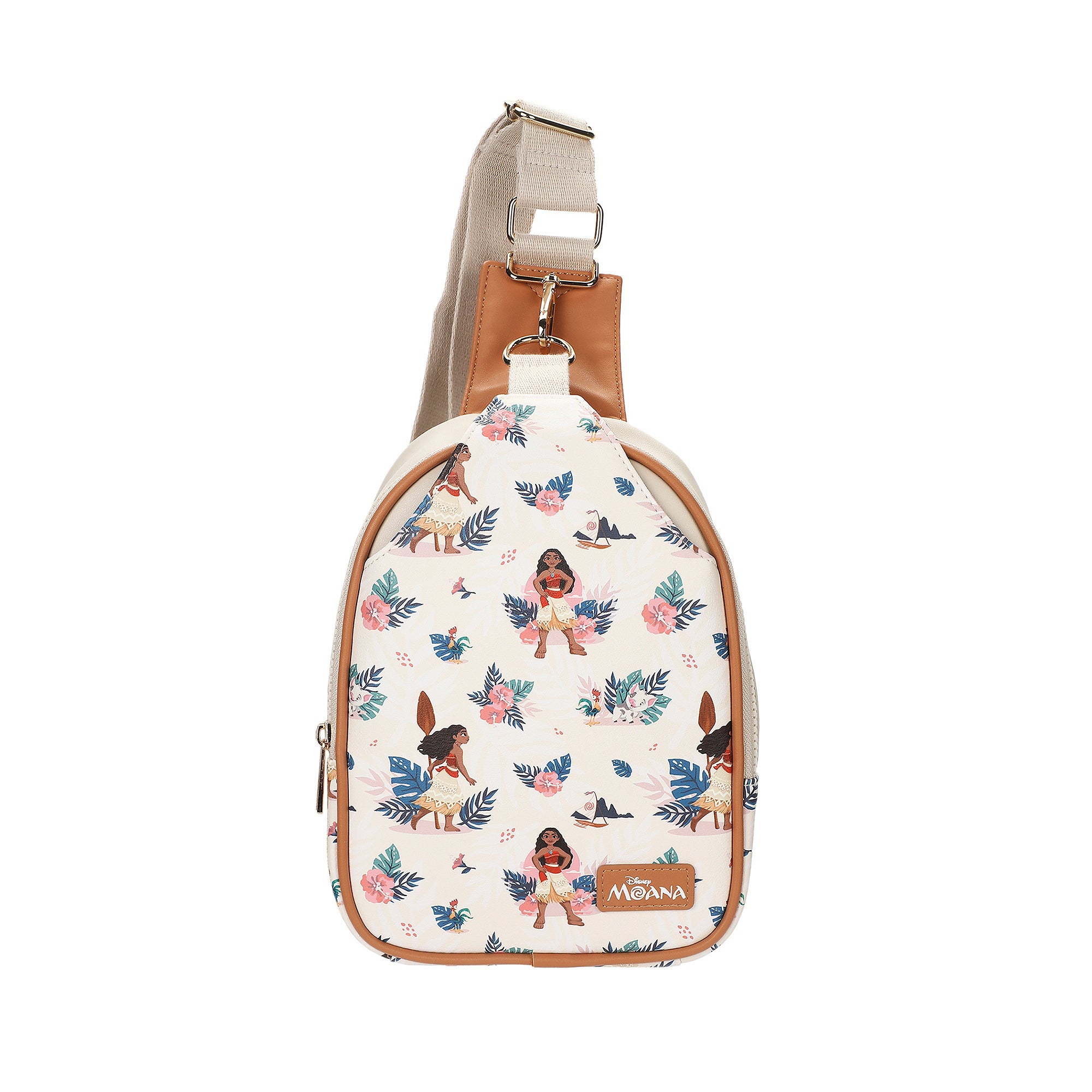Moana Tropical AOP Sling Bag, 9.25-Inch Fanny Pack for Adults