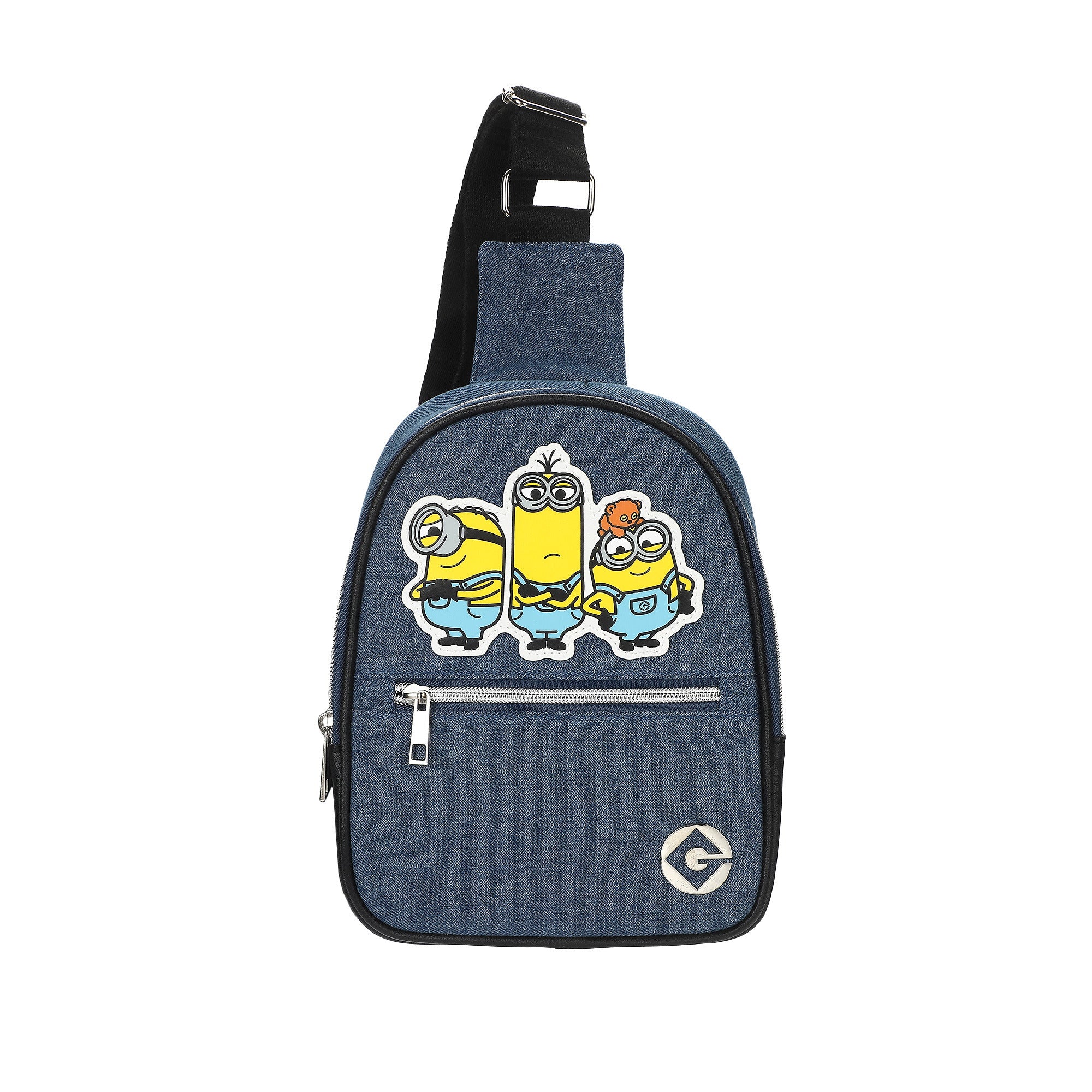 Minions Carl Kevin Jorge Bob Fanny Pack, 9.25-Inch Sling Bag for Adults