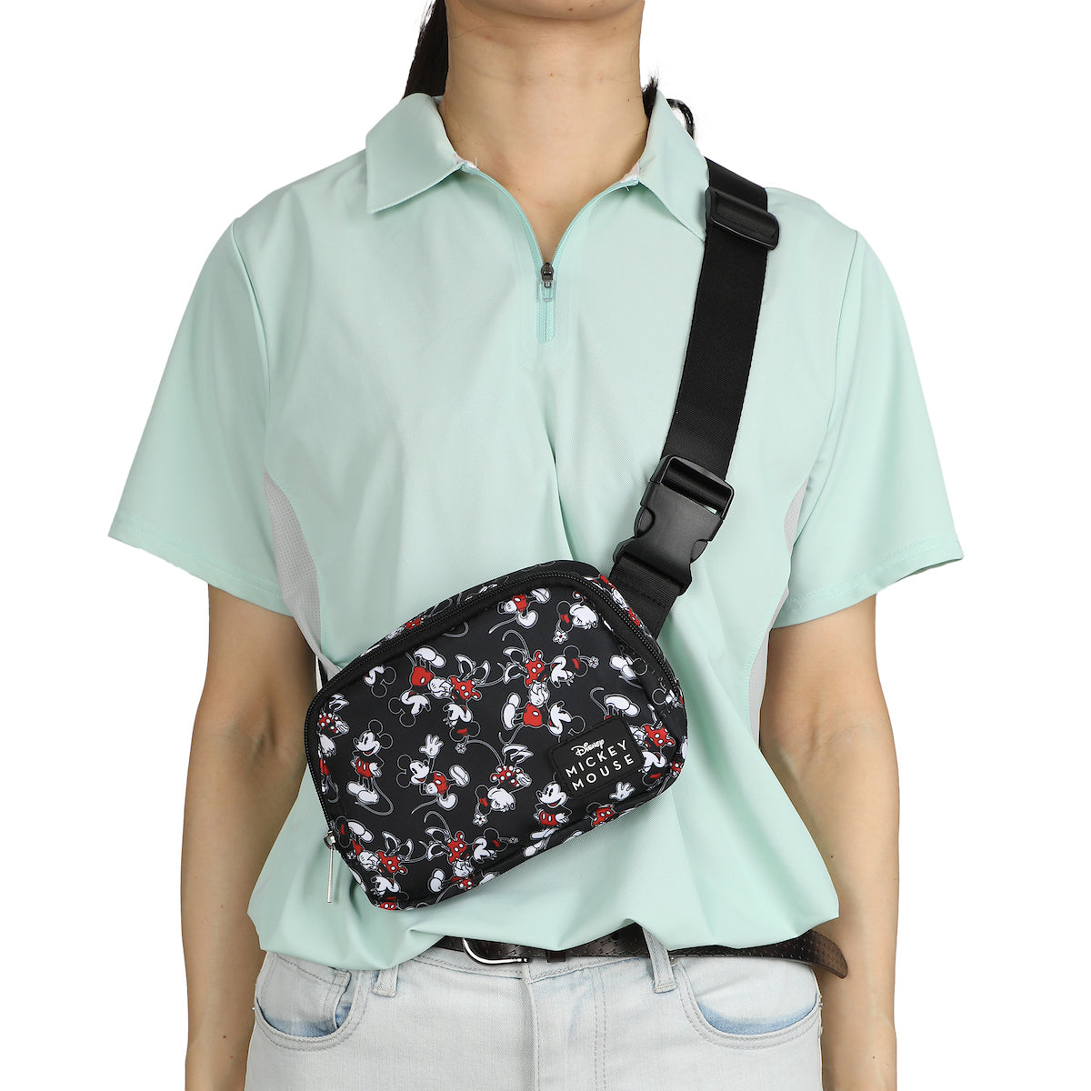 Disney Mickey & Minnie All-Over Print 19 Cm Black Fanny Pack