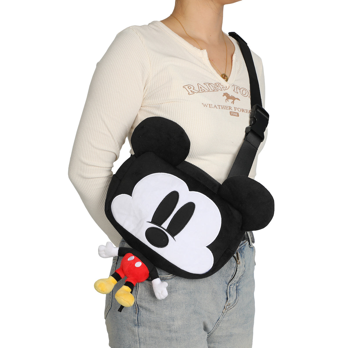 Disney Mickey Mouse 9.5" Festie Bestie Plush Crossbody Hand Bag