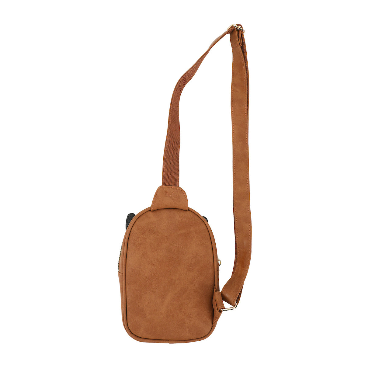 Stitch Applique Character Art 7.4" Brown Sling Bag