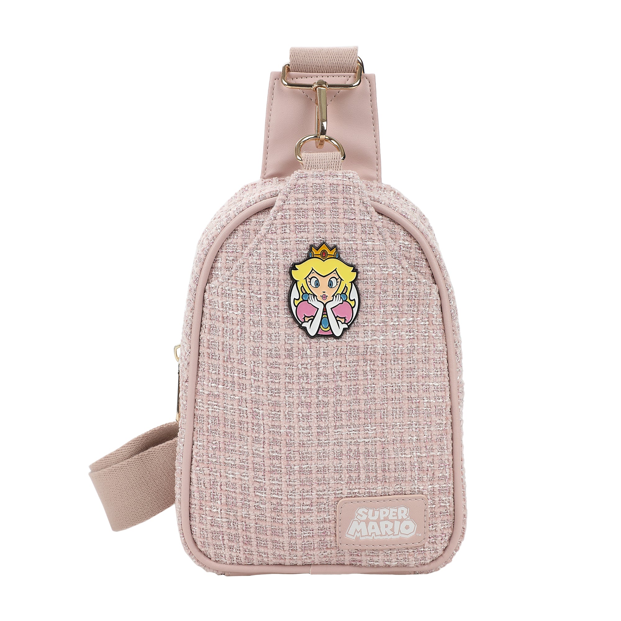 Super Mario Brothers Princess Peach Sling Bag With Adjustable Strap
