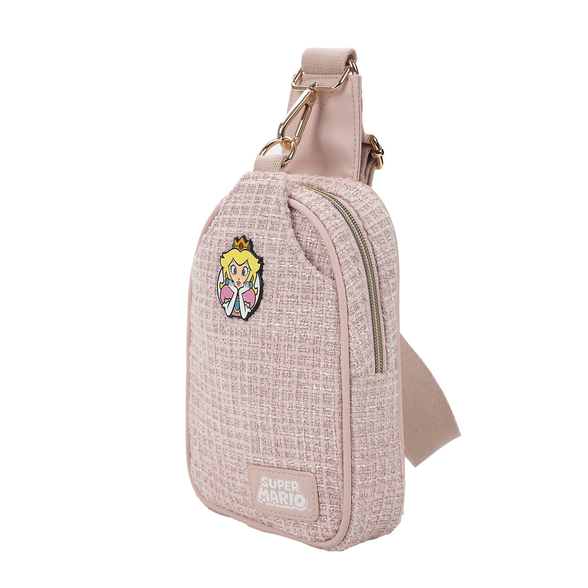 Super Mario Brothers Princess Peach Sling Bag With Adjustable Strap