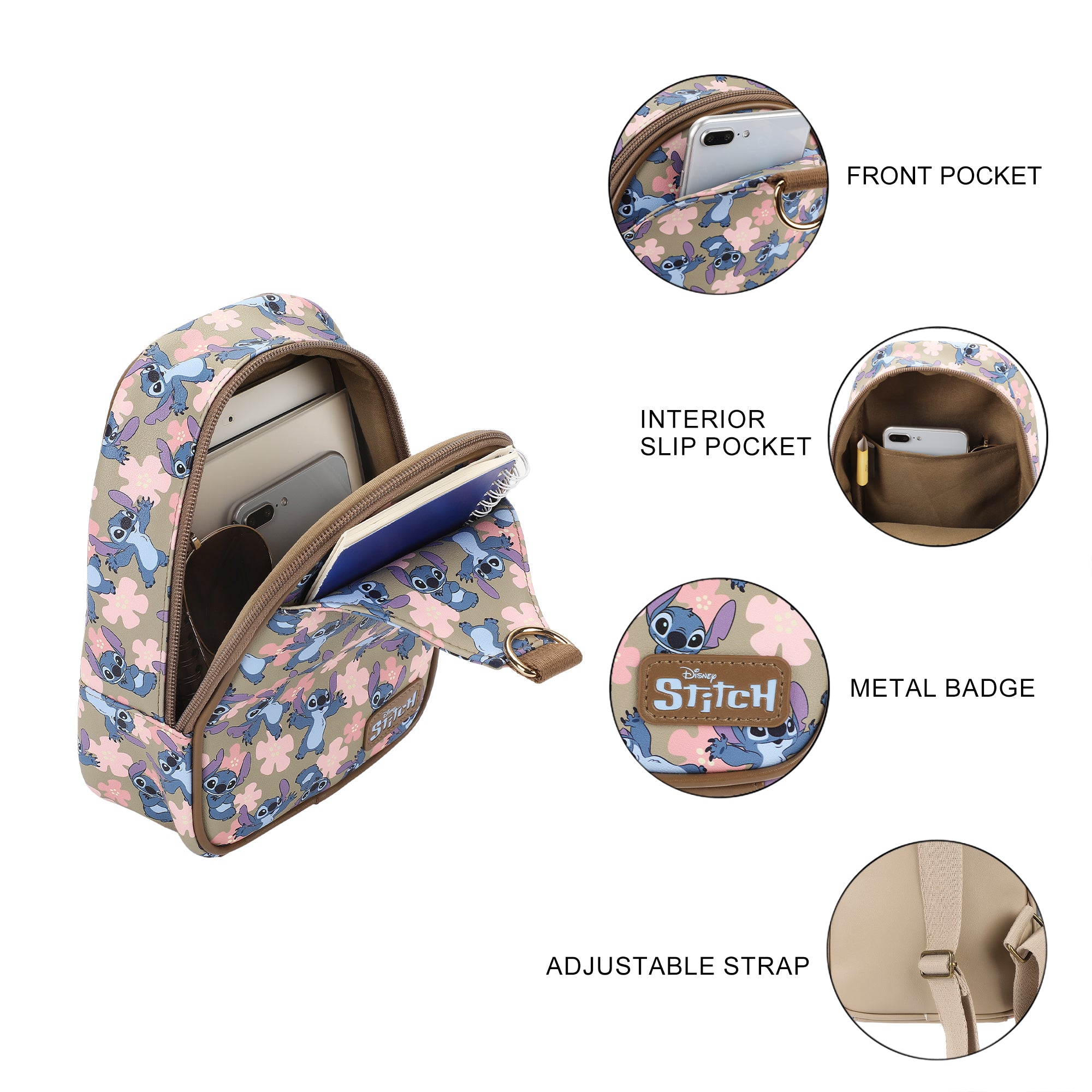 Lilo & Stitch Logo Patch Women's Fanny Pack/Sling Bag