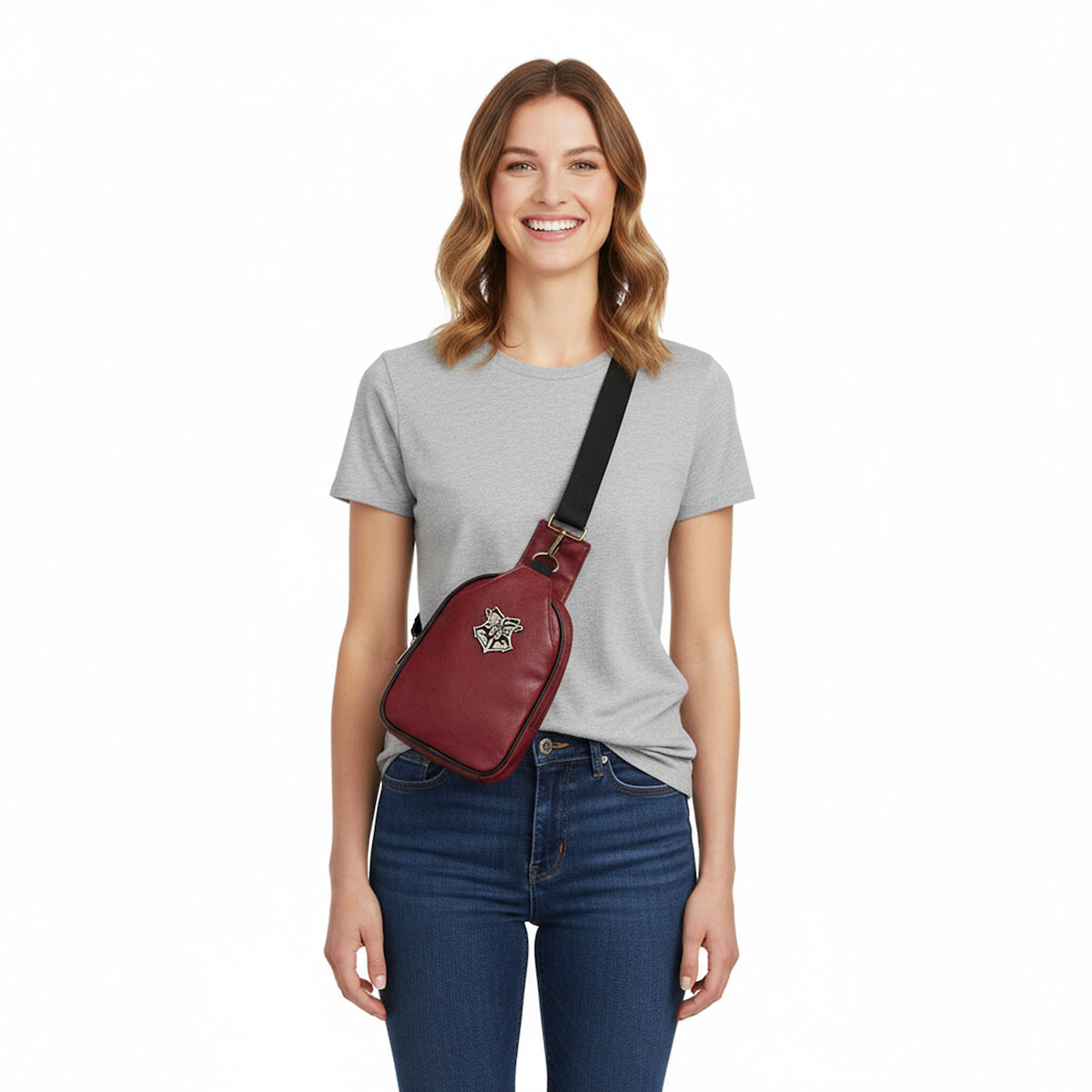 Harry Potter Crest Badge Women's 8" Fanny Pack/Sling Bag