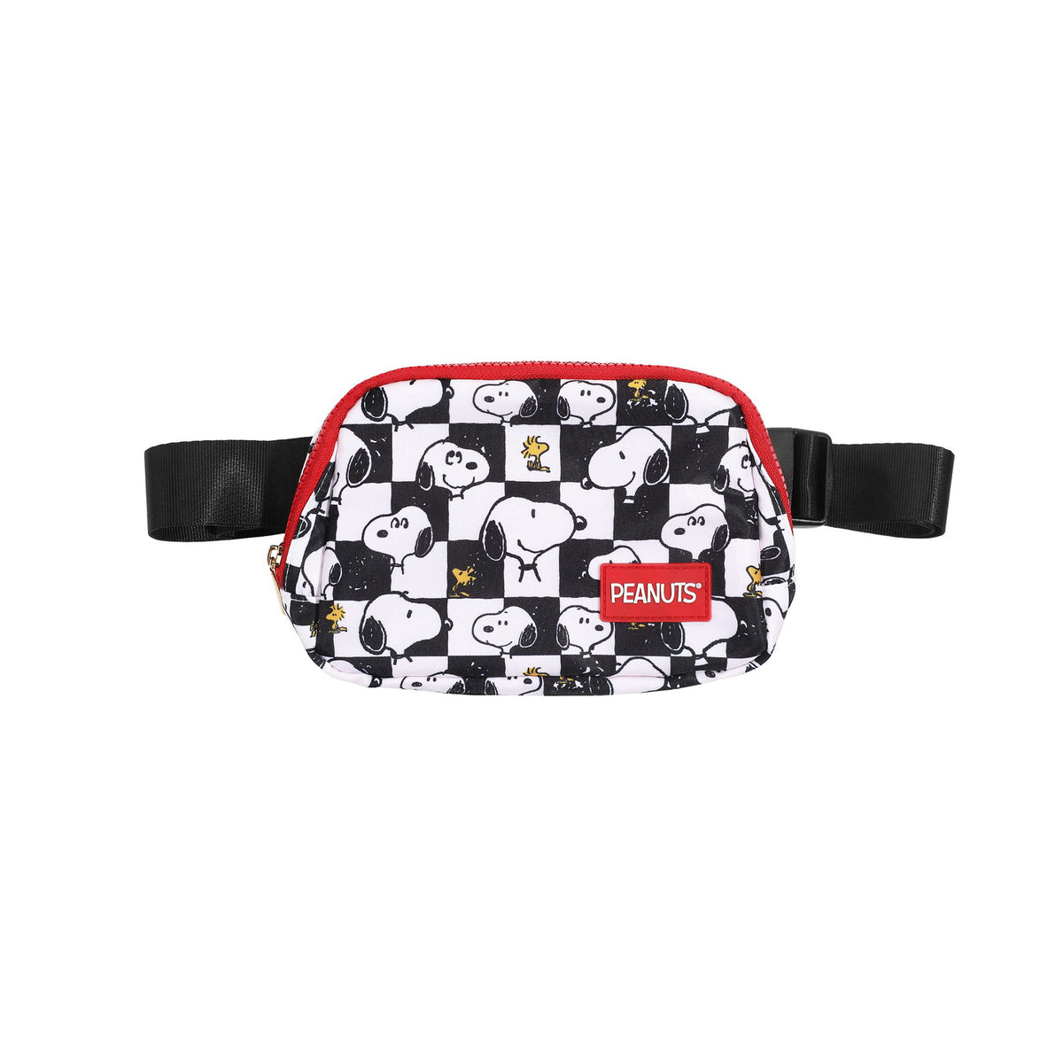 Snoopy Woodstock Checkered Sublimated Nylon AOP Adult Fanny Pack/Sling Bag