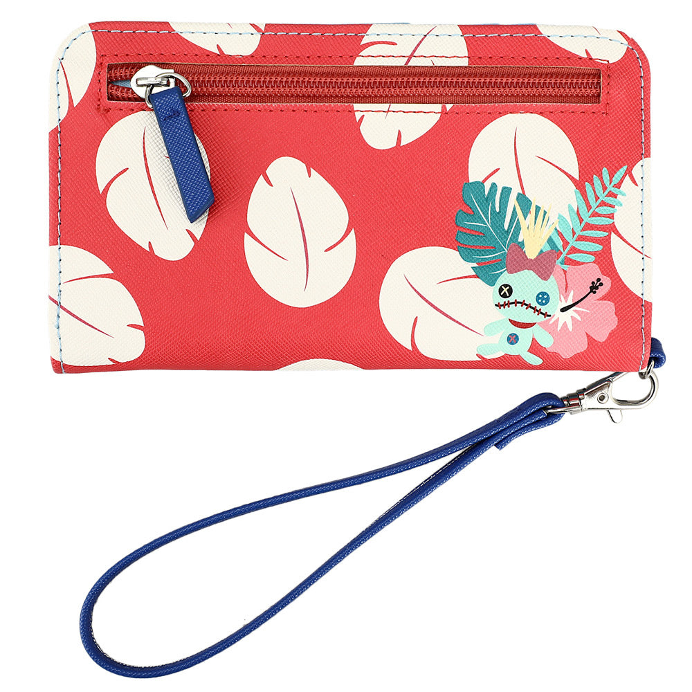 The Stitch And Flowers Screen Printed Tech Wallet Wristlet