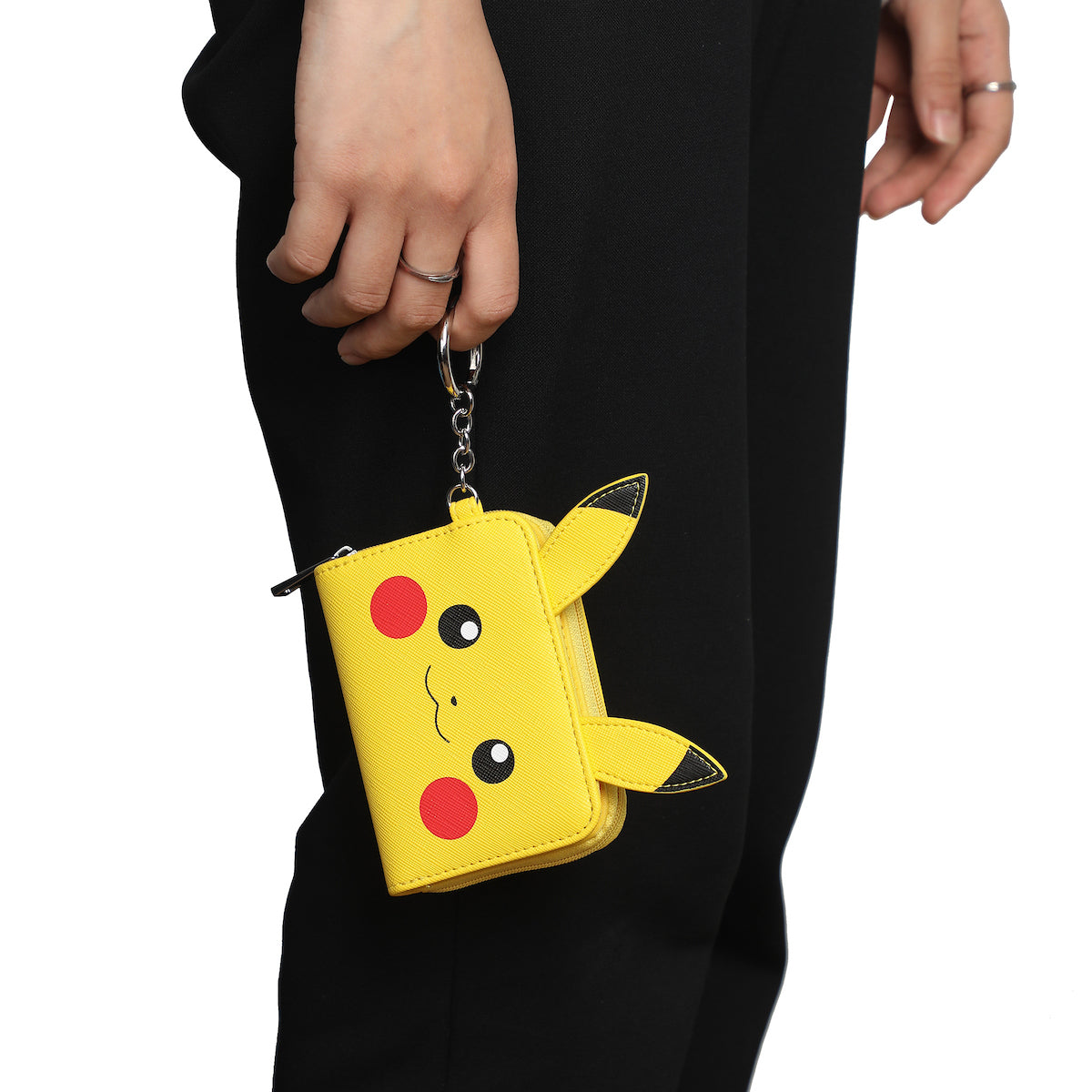 Pokemon Pikachu Face Yellow Mini Zip Around Wallet