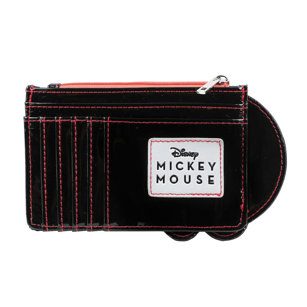 Disney Mickey Mouse Character Circle Black Quilted Card Wallet