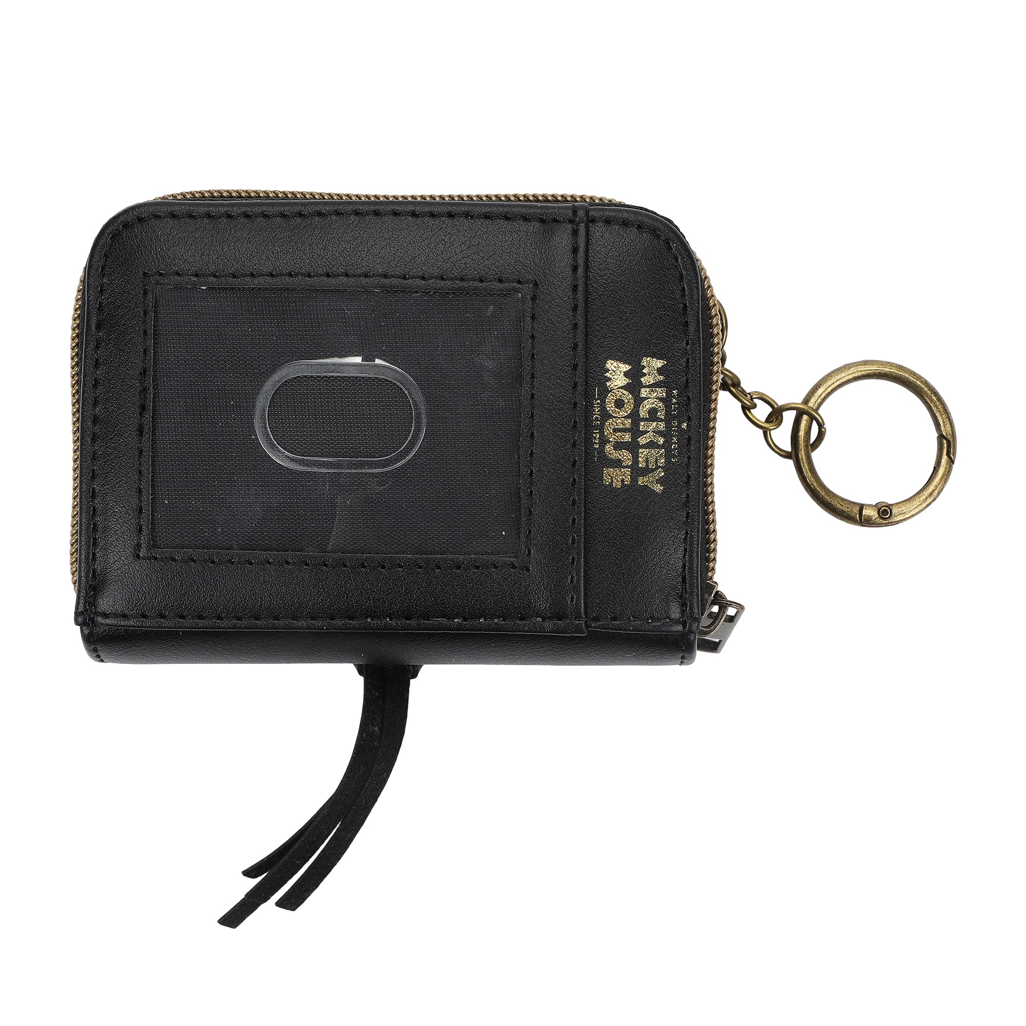Disney Mickey Mouse Metal Mickey & Tassel Black 4.5" Wallet