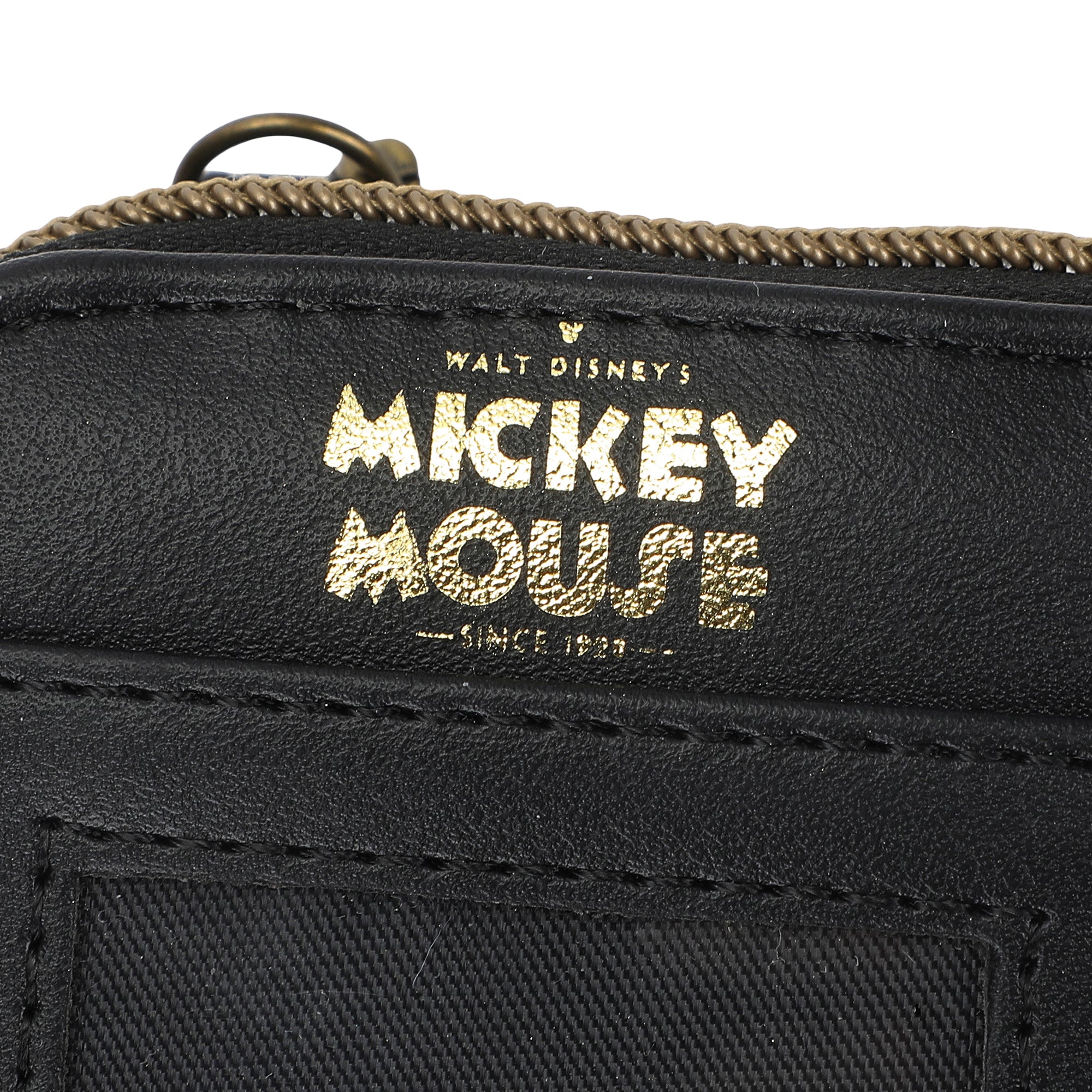 Disney Mickey Mouse Metal Mickey & Tassel Black 4.5" Wallet