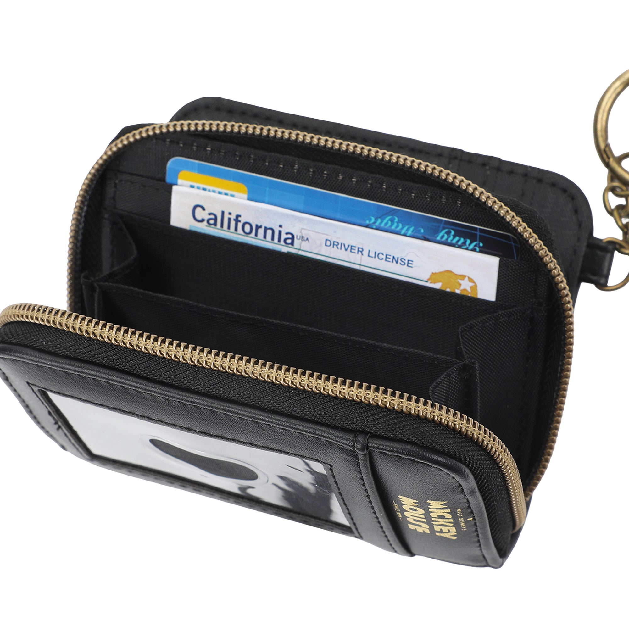 Disney Mickey Mouse Metal Mickey & Tassel Black 4.5" Wallet