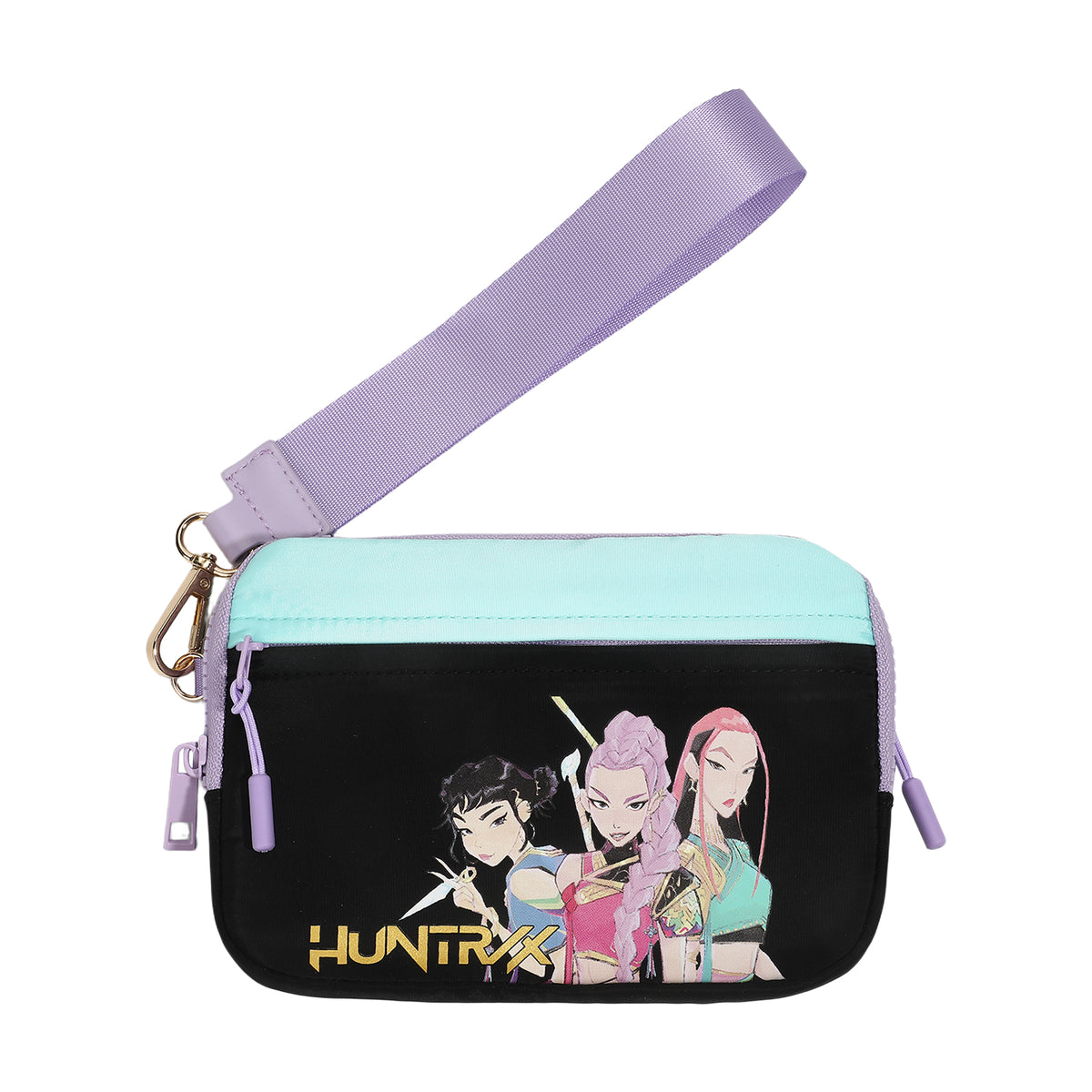 KPop Demon Hunters Print Women's Wallet with Woven Strap