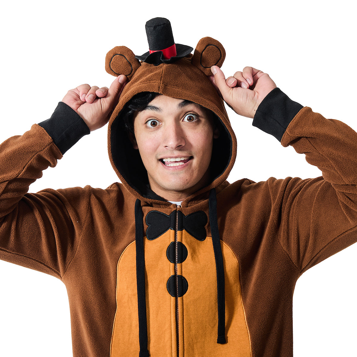 Five Nights At Freddy's Freddy Fazbear Long Sleeve Men's Brown Cosplay Hoodie