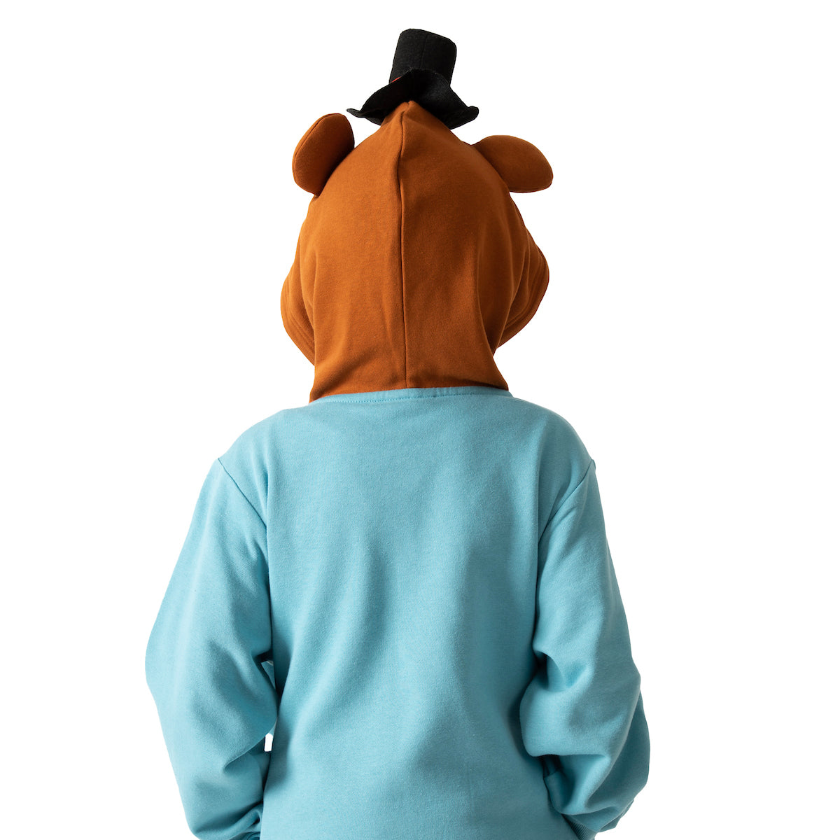 Five Nights At Freddy's Big Face Freddy Hood Long Sleeve Denim Heather Boy's Hooded Sweatshirt