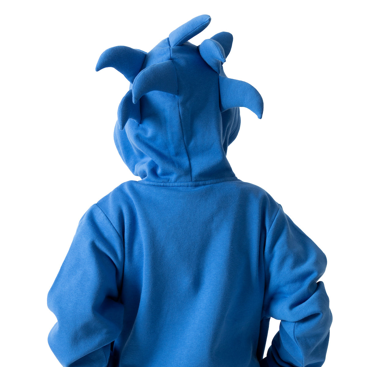 Sonic The Hedgehog Cosplay With Foam Ears Long Sleeve Blue Boy's Zip Up Hooded Sweatshirt