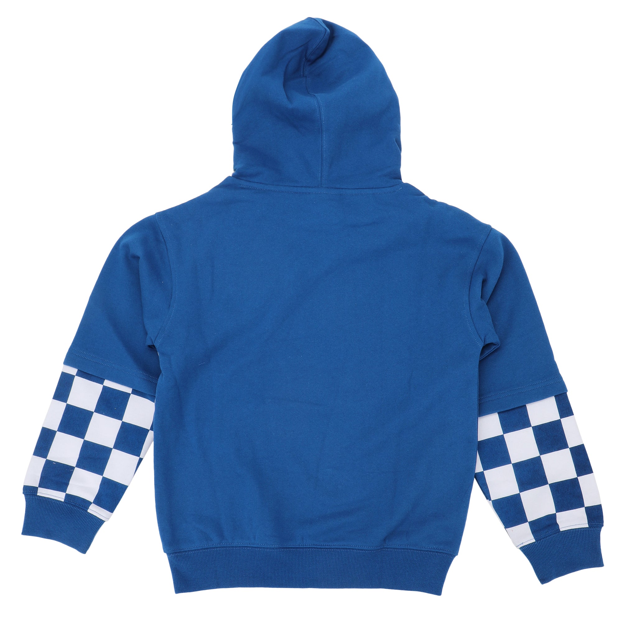 Sonic The Hedgehog Character Face Long Sleeve Boy's Blue Hooded Sweatshirt & Detachable Fanny Pack