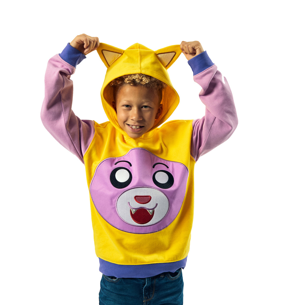 LankyBox Foxy Long Sleeve Boy's Colorblock Hooded Sweatshirt