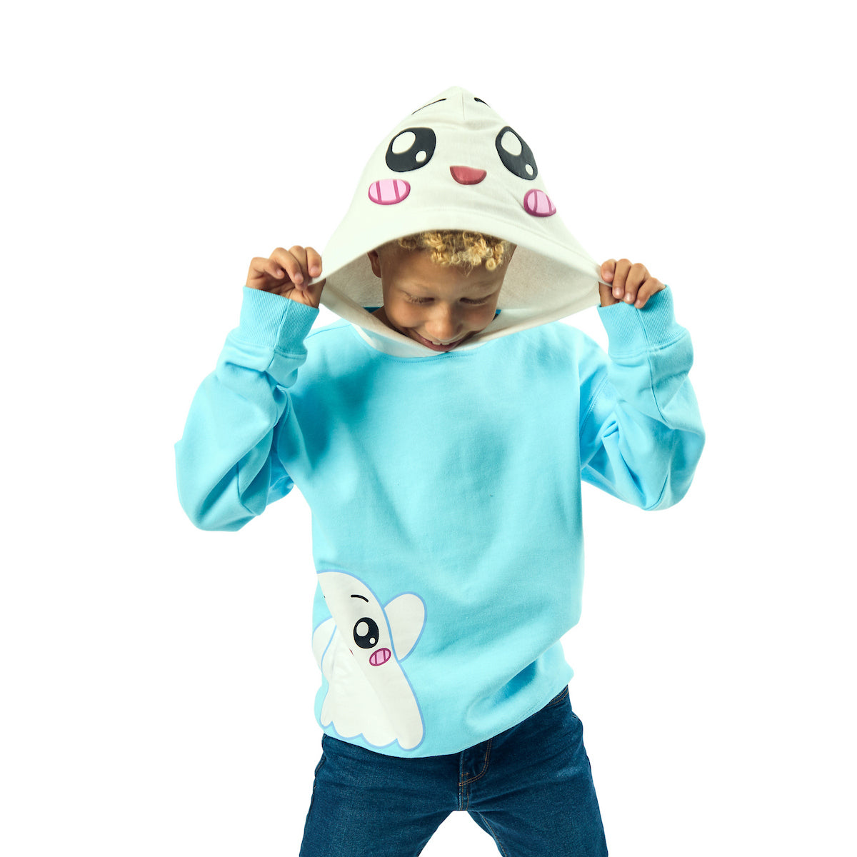 LankyBox Ghosty Long Sleeve Boy's Blue Cosplay Hoodie