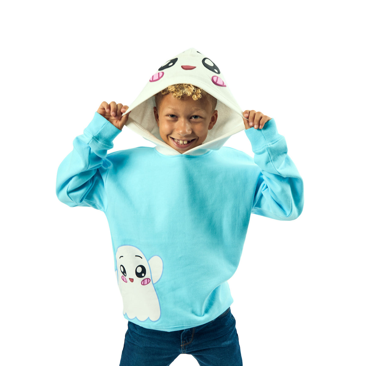 LankyBox Ghosty Long Sleeve Boy's Blue Cosplay Hoodie