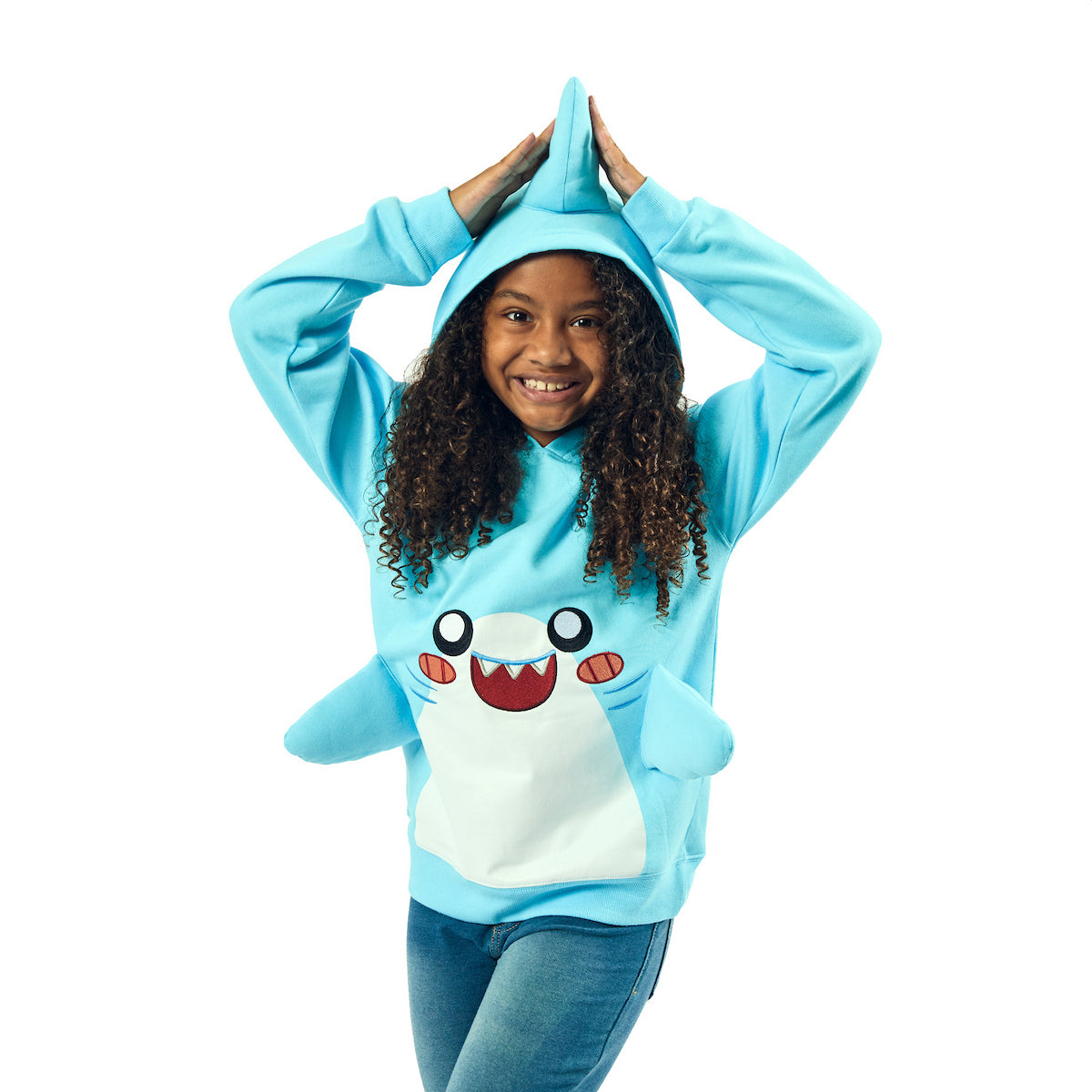 LankyBox Thicc Shark Long Sleeve Boy's Blue Cosplay Hoodie