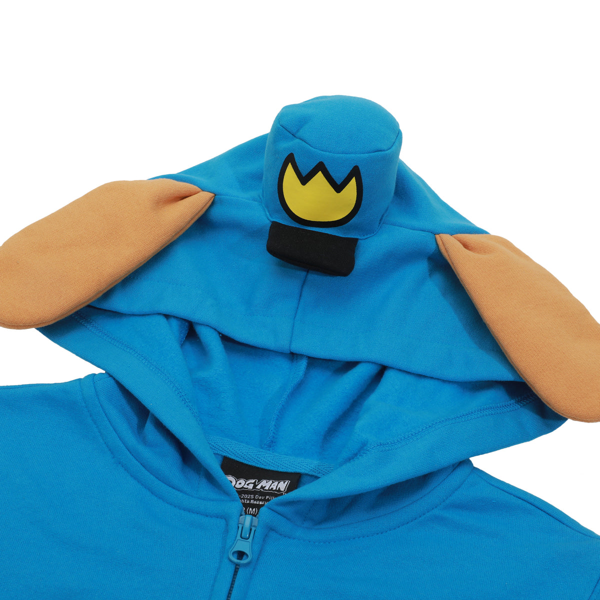 Dog Man Emblem Boys' Blue Long Sleeve Cosplay Zip-Up Hoodie