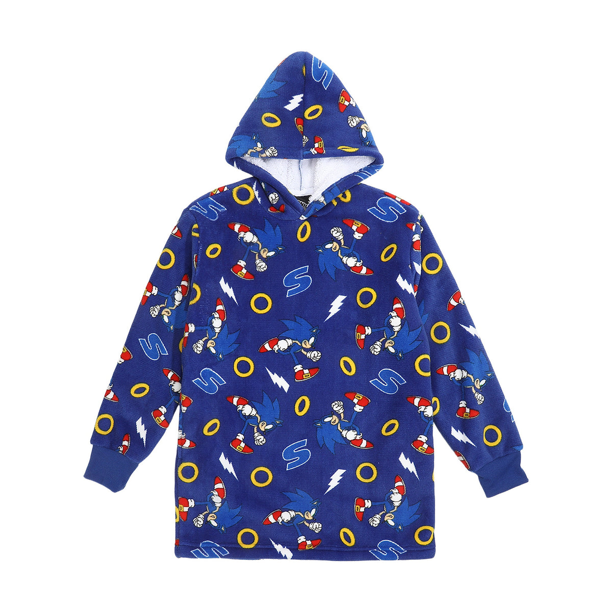 Sonic The Hedgehog Kids Hooded Blanket Sweatshirt with AOP