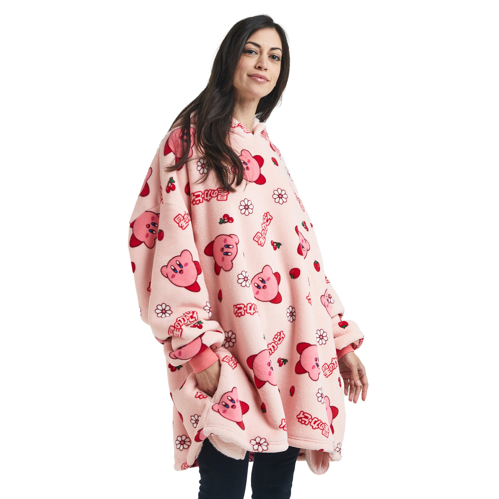 Adult Kirby Oversized Hoodie Blanket Wearable Blanket-OSFA