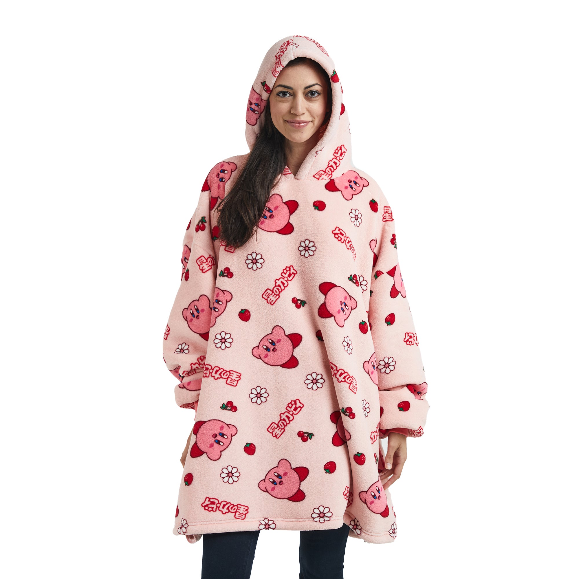 Adult Kirby Oversized Hoodie Blanket Wearable Blanket-OSFA