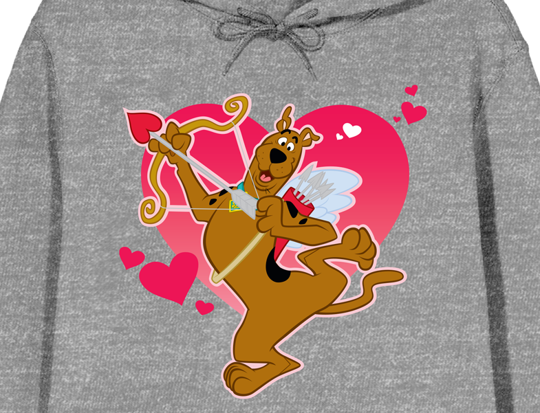 Scooby Doo Searching for Love Women's Pink Graphic Hoodie