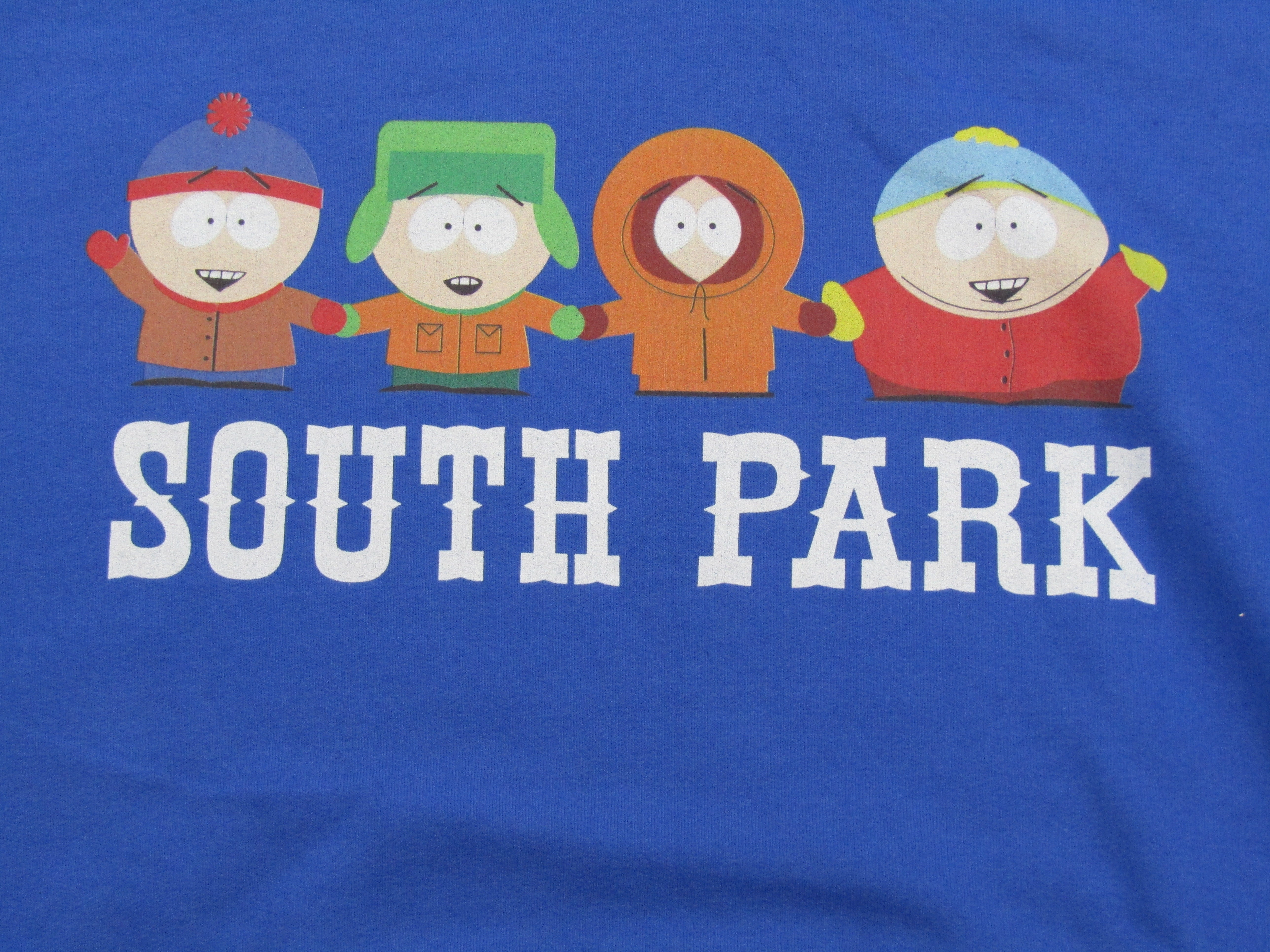 South Park Group Character Art Unisex Blue Graphic Hoodie