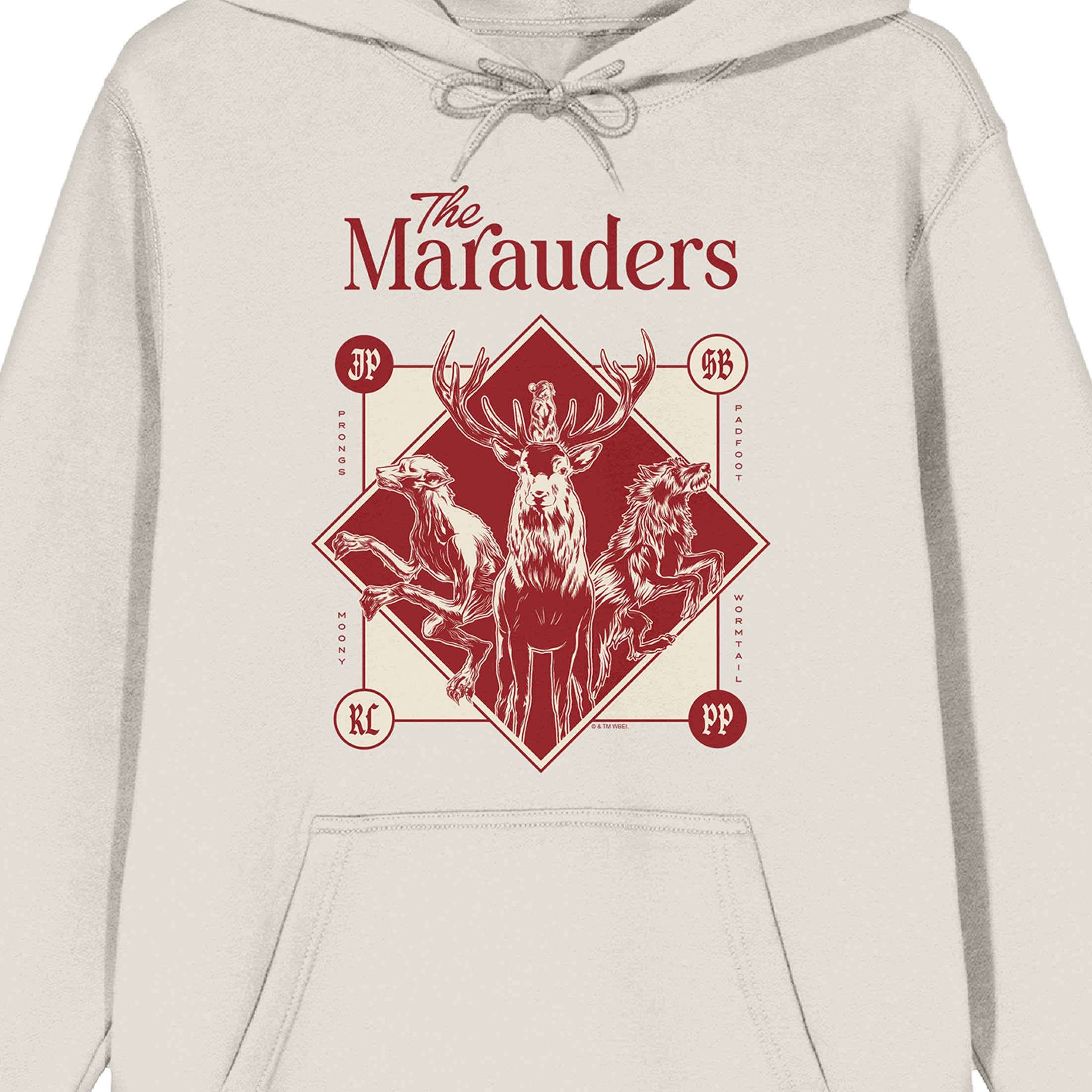 Harry Potter The Marauders Long Sleeve Adult Sand Hooded Sweatshirt