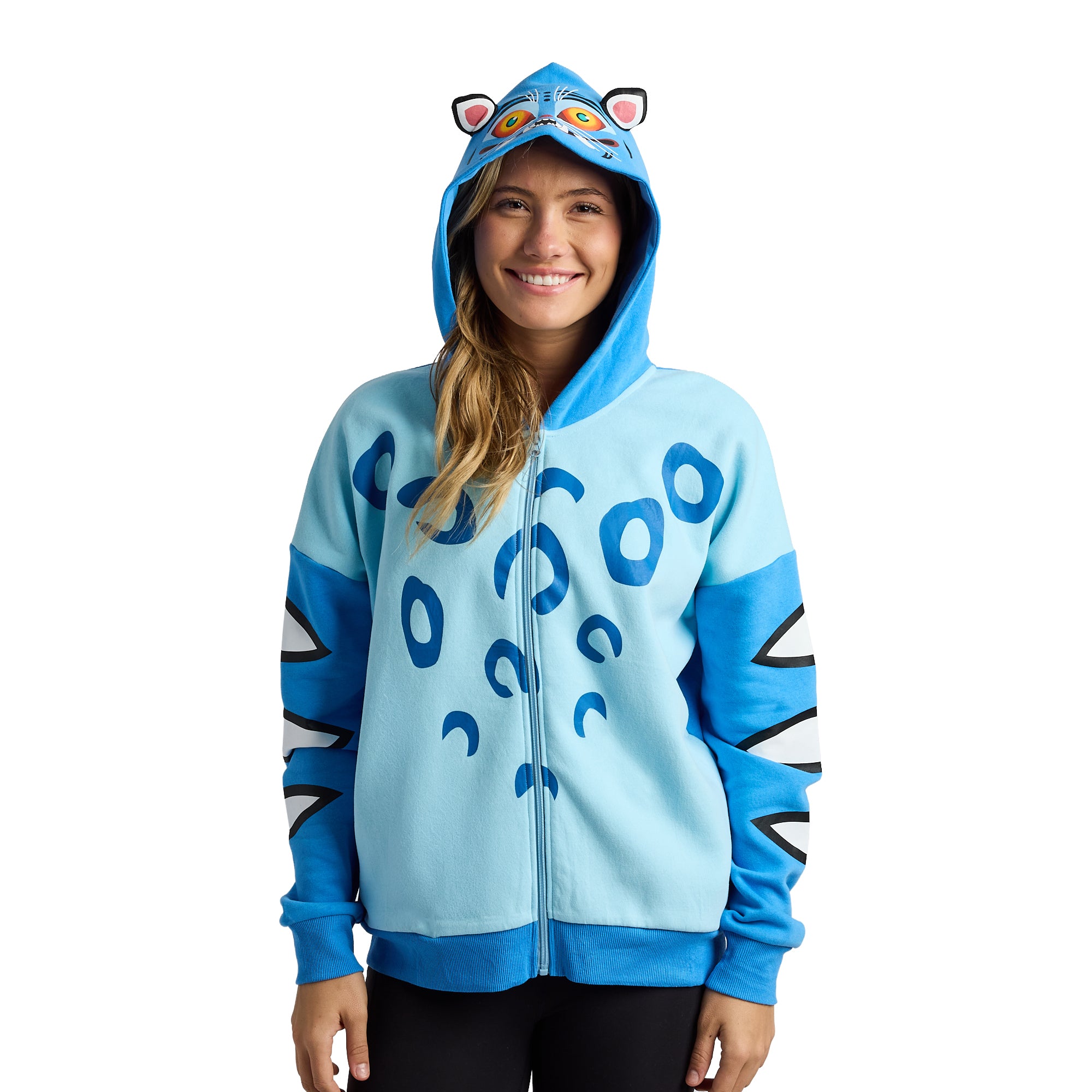 KPop Demon Hunters Derpy Women’s Purple Long Sleeve Zipper Hoodie