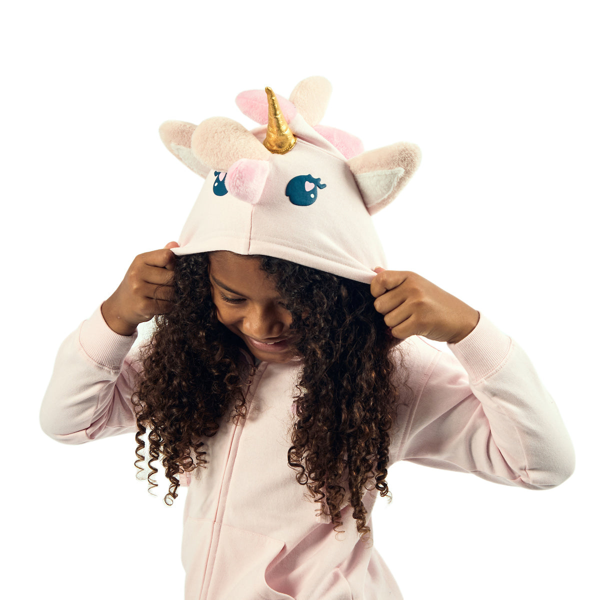 Unicorn Girl's Cradle Pink Long Sleeve Cosplay Zip-Up Hoodie
