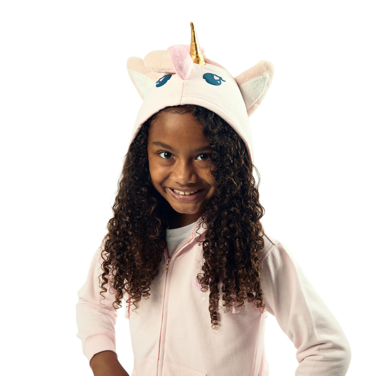 Unicorn Girl's Cradle Pink Long Sleeve Cosplay Zip-Up Hoodie