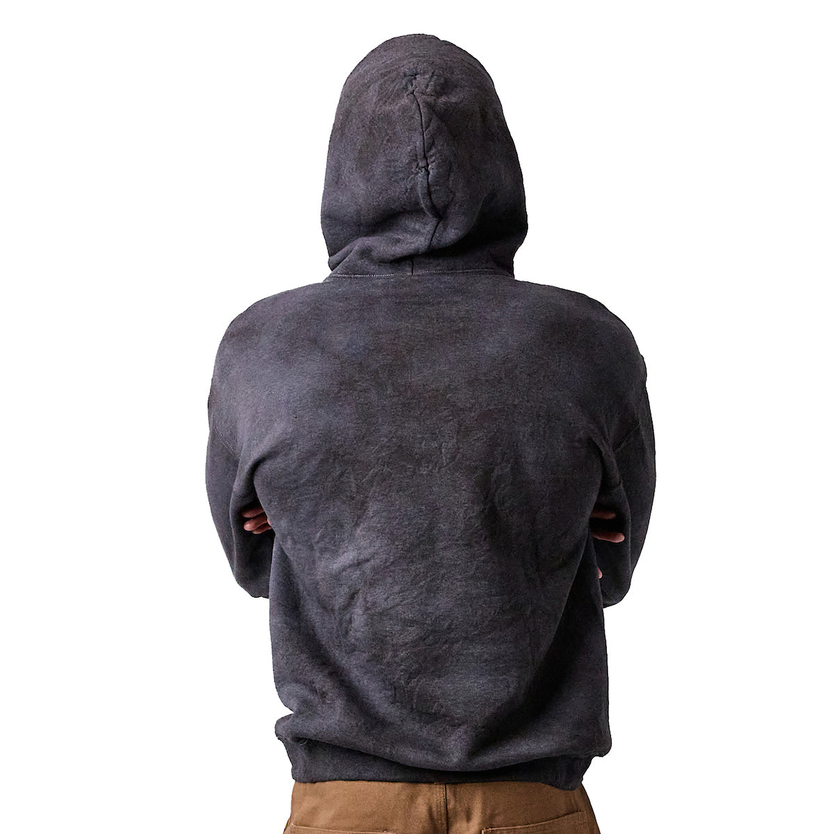 Led Zeppelin Falling Icarus Logo Long Sleeve Black Cloud Wash Hooded Sweatshirt