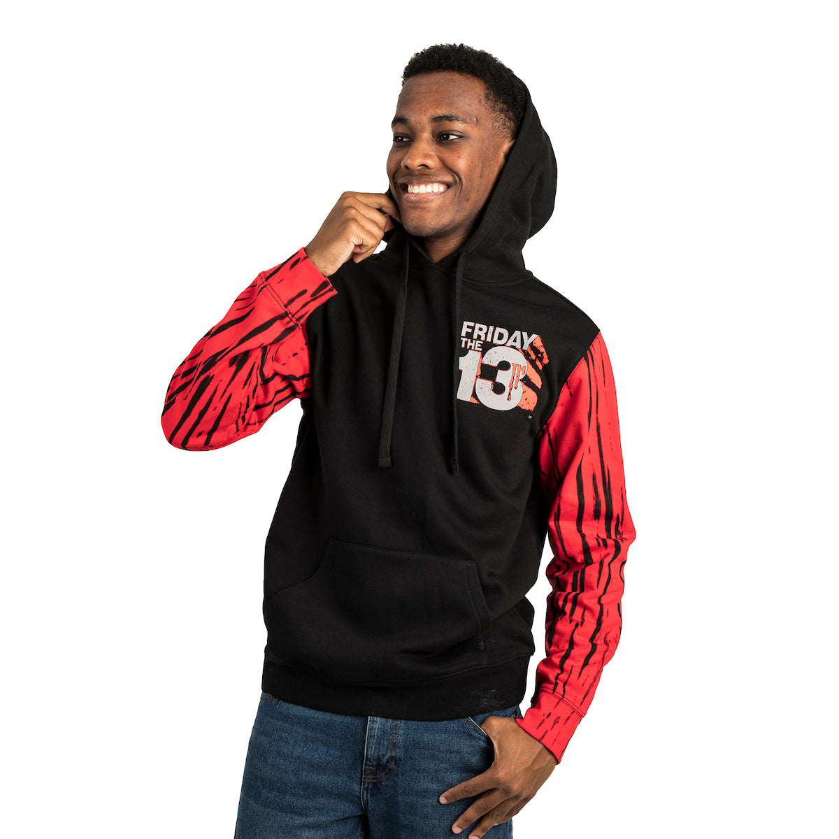 Friday the 13th Double-Sided Adult Red And Black Hoodie