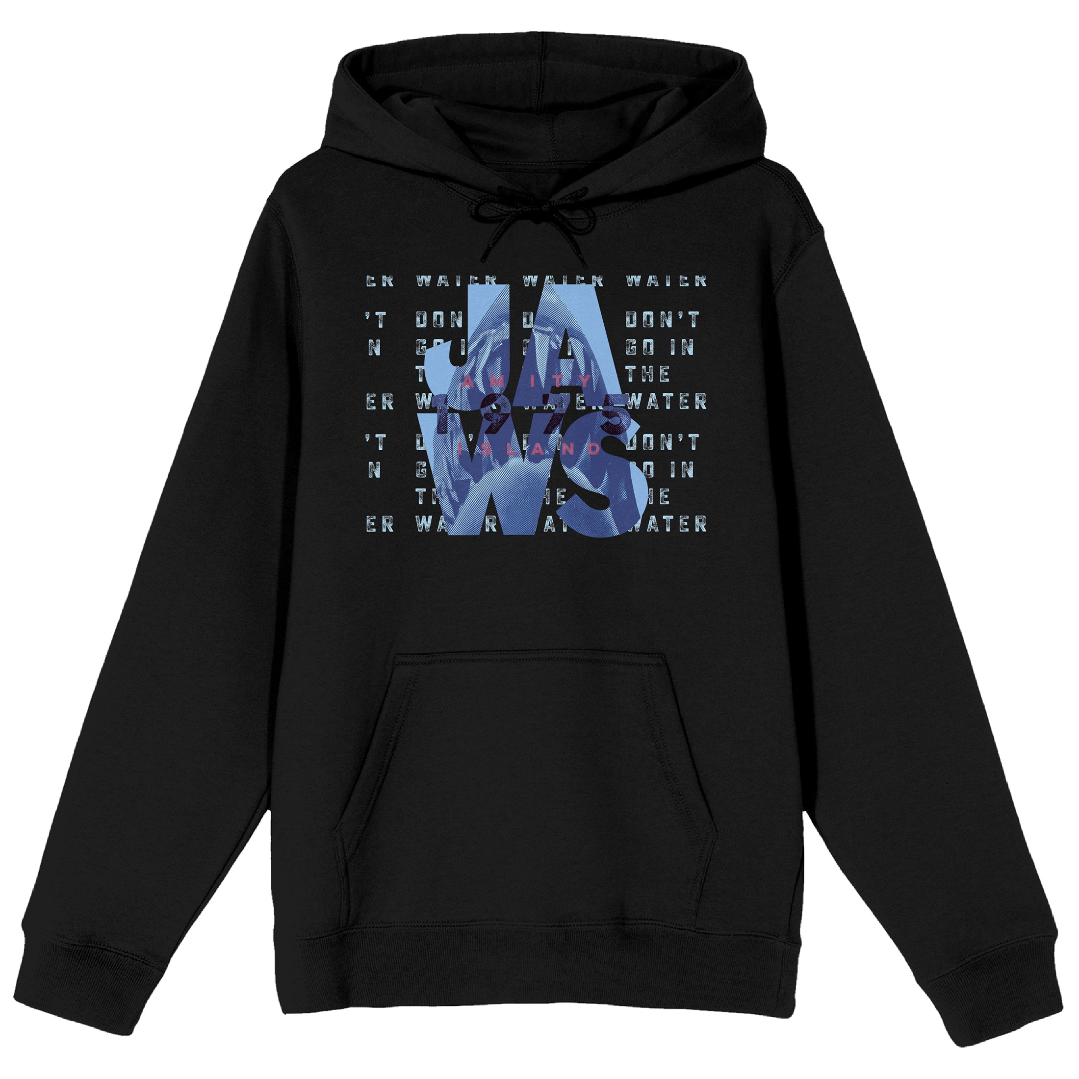 Jaws 1975 Amity Island Men's Black Graphic Hoodie