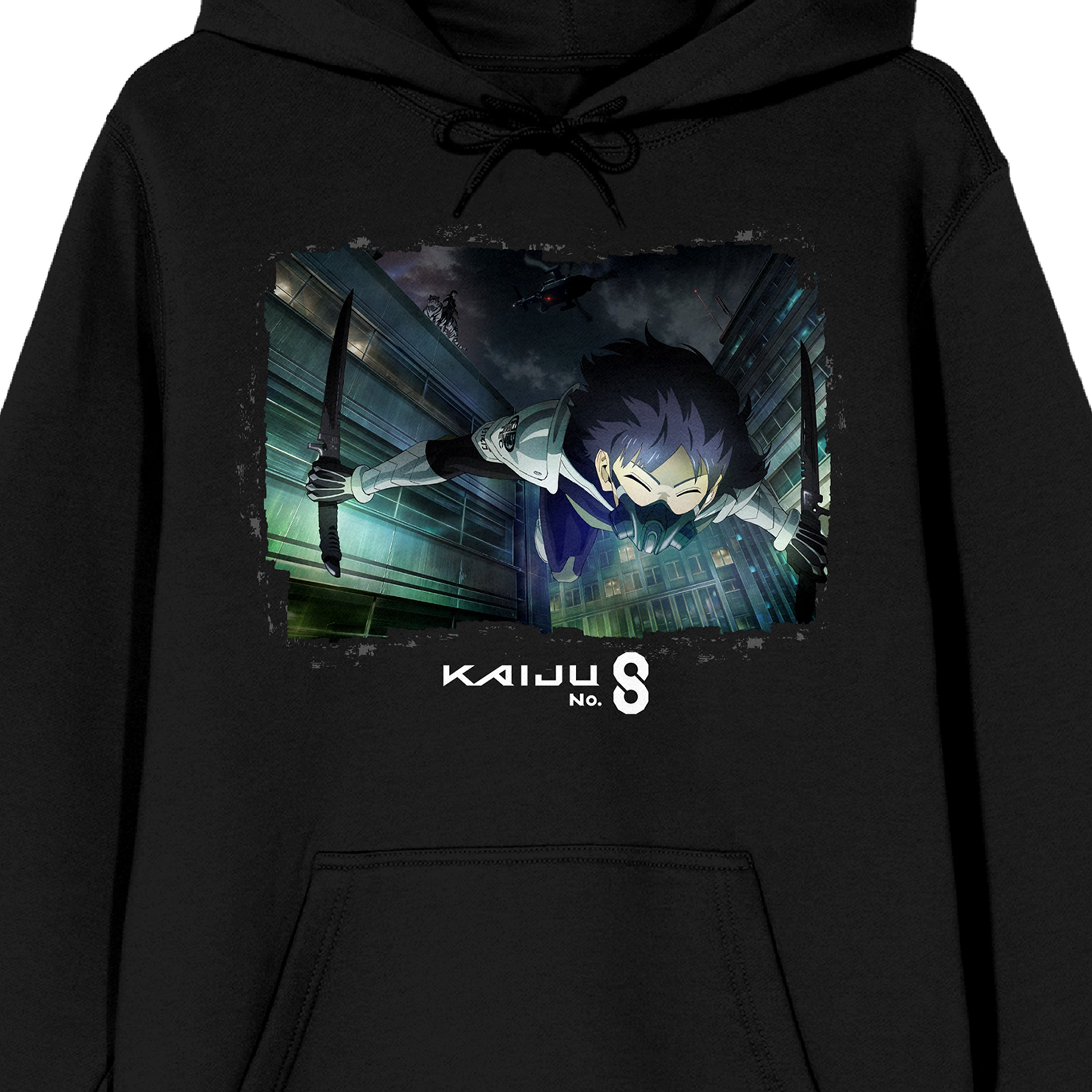 Kaiju No. 8 Soshiro Hoshina Dual Blades Long Sleeve Black Adult Hooded Sweatshirt